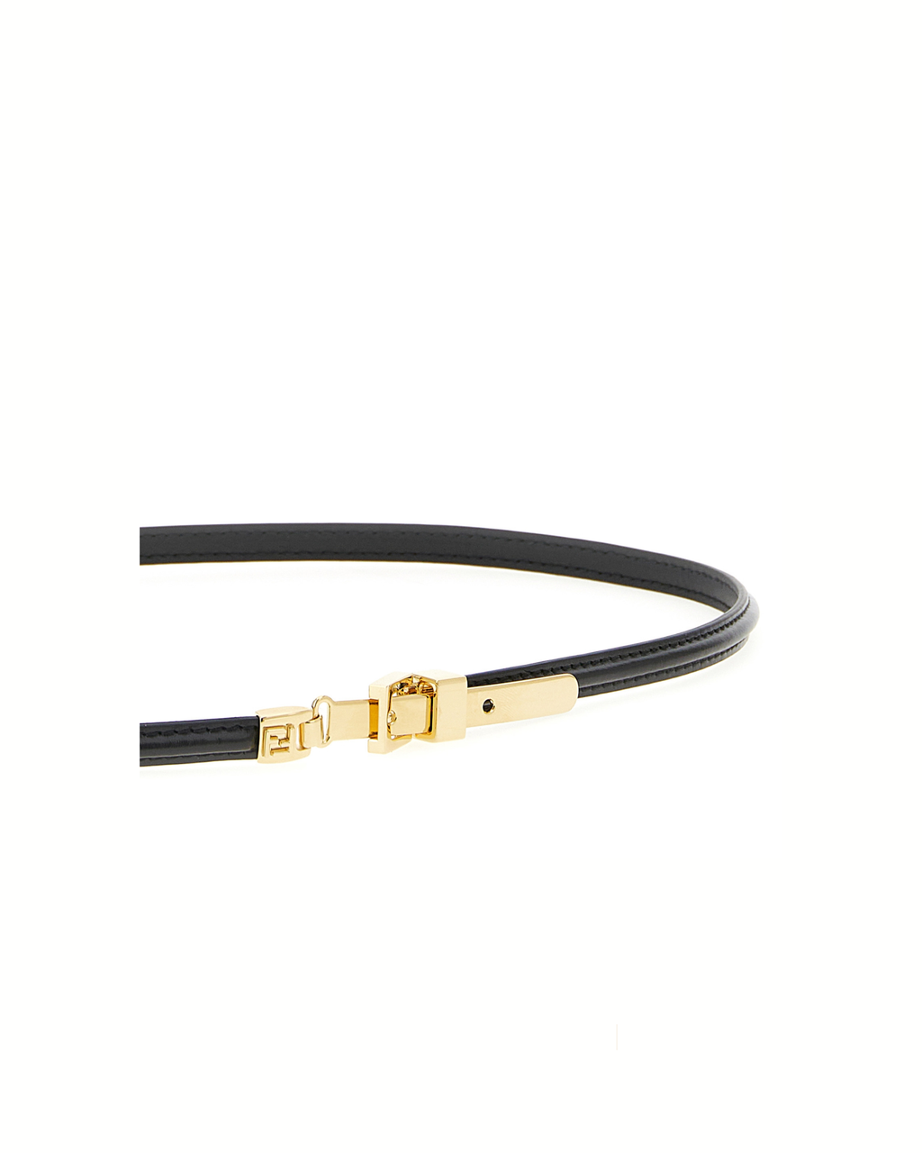 Fendi FF Thin Leather Belt Black