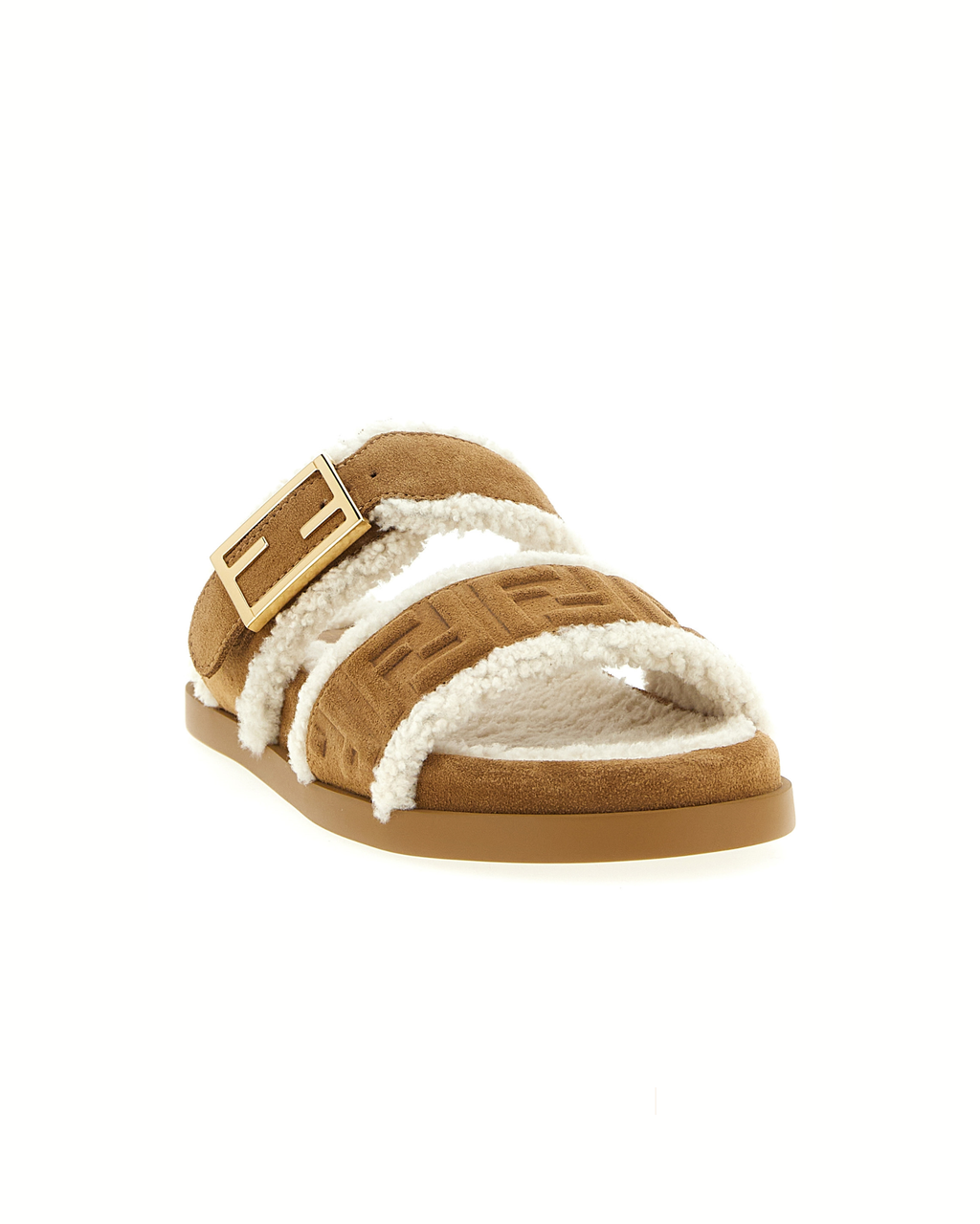 Fendi Feel Sheepskin Sandals