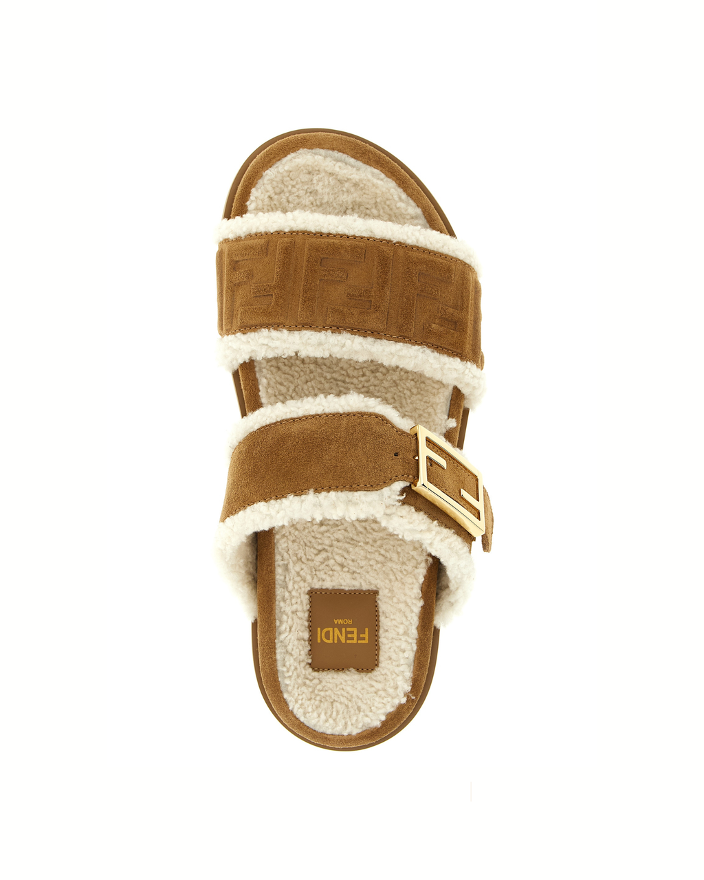 Fendi Feel Sheepskin Sandals