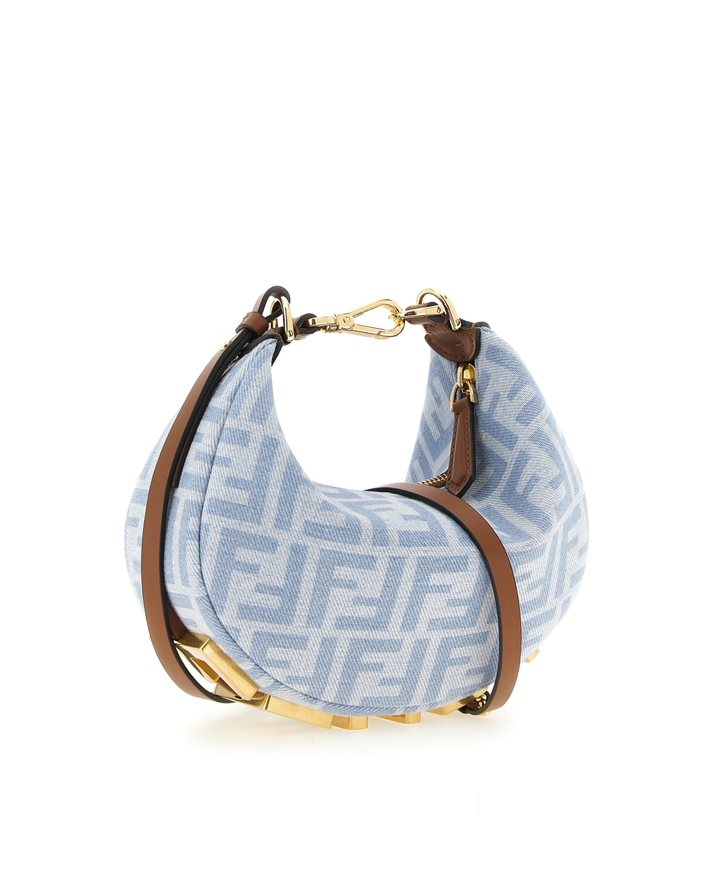 Fendi Fendigraphy Mini Hobo Bag Light Blue