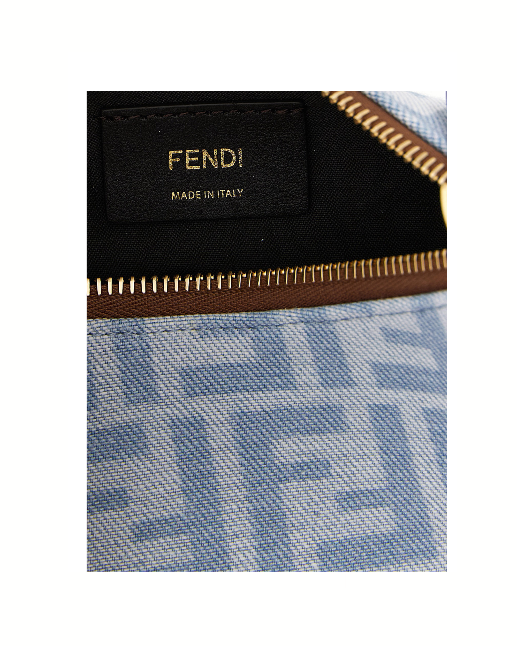 Fendi Fendigraphy Mini Hobo Bag Light Blue