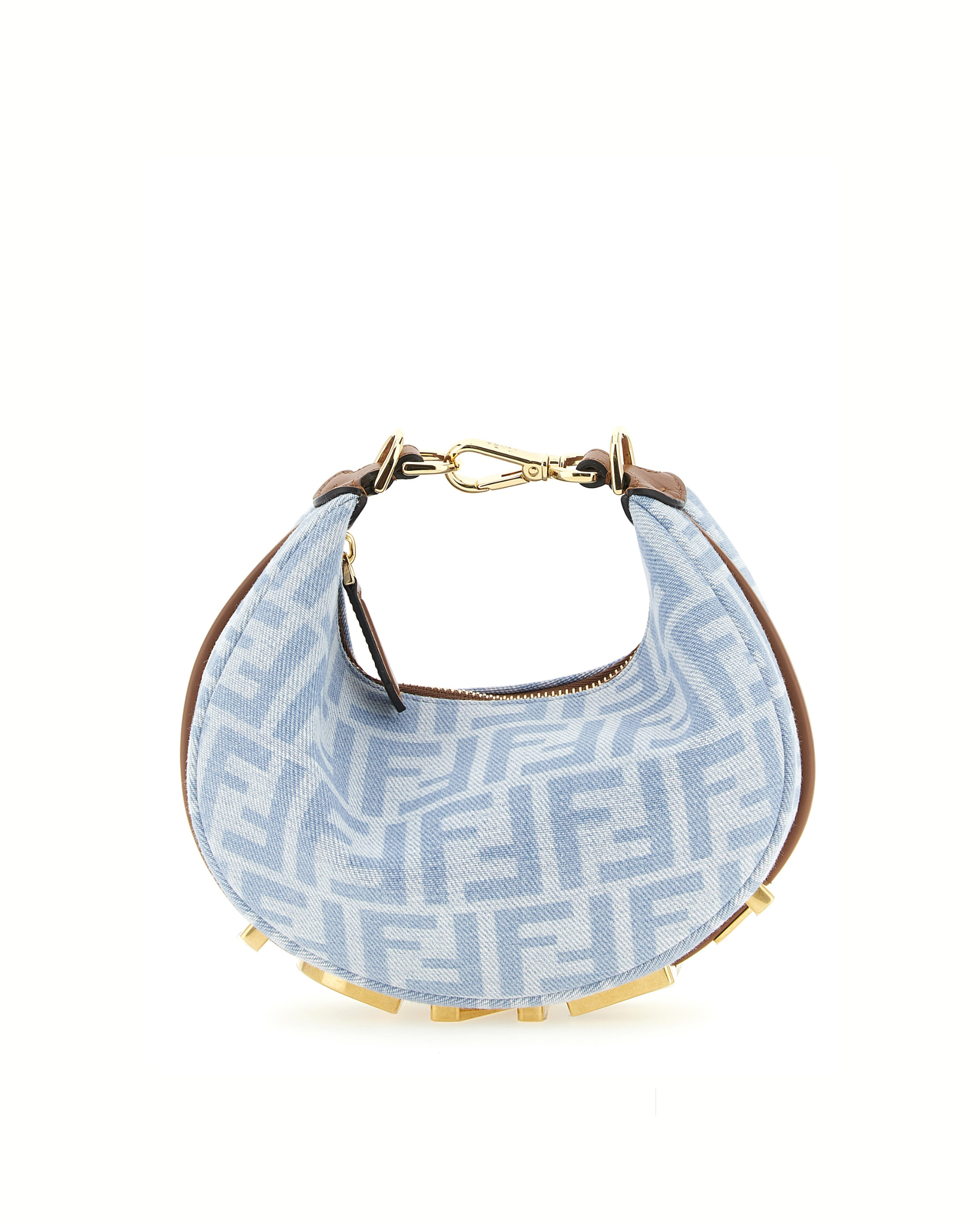 Fendi Fendigraphy Mini Hobo Bag Light Blue