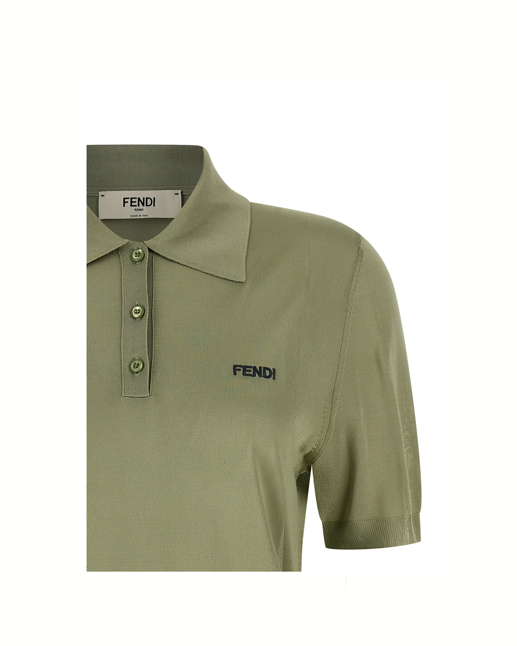 Fendi Fine Knit Logo Polo