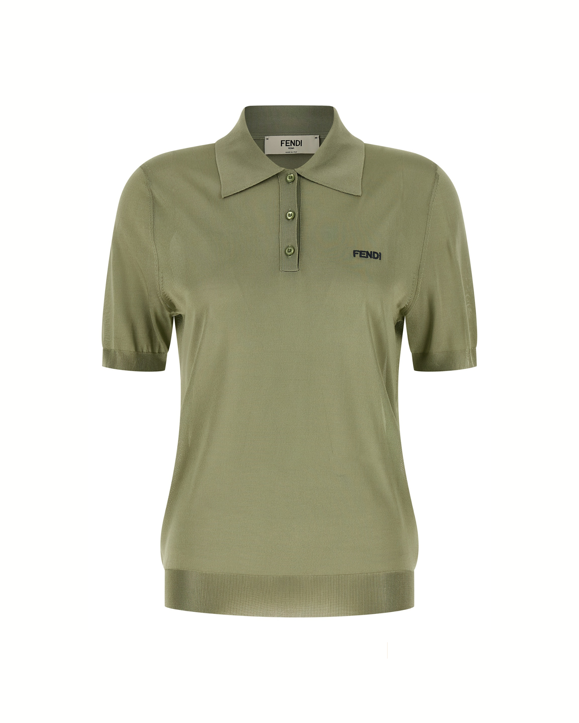 Fendi Fine Knit Logo Polo