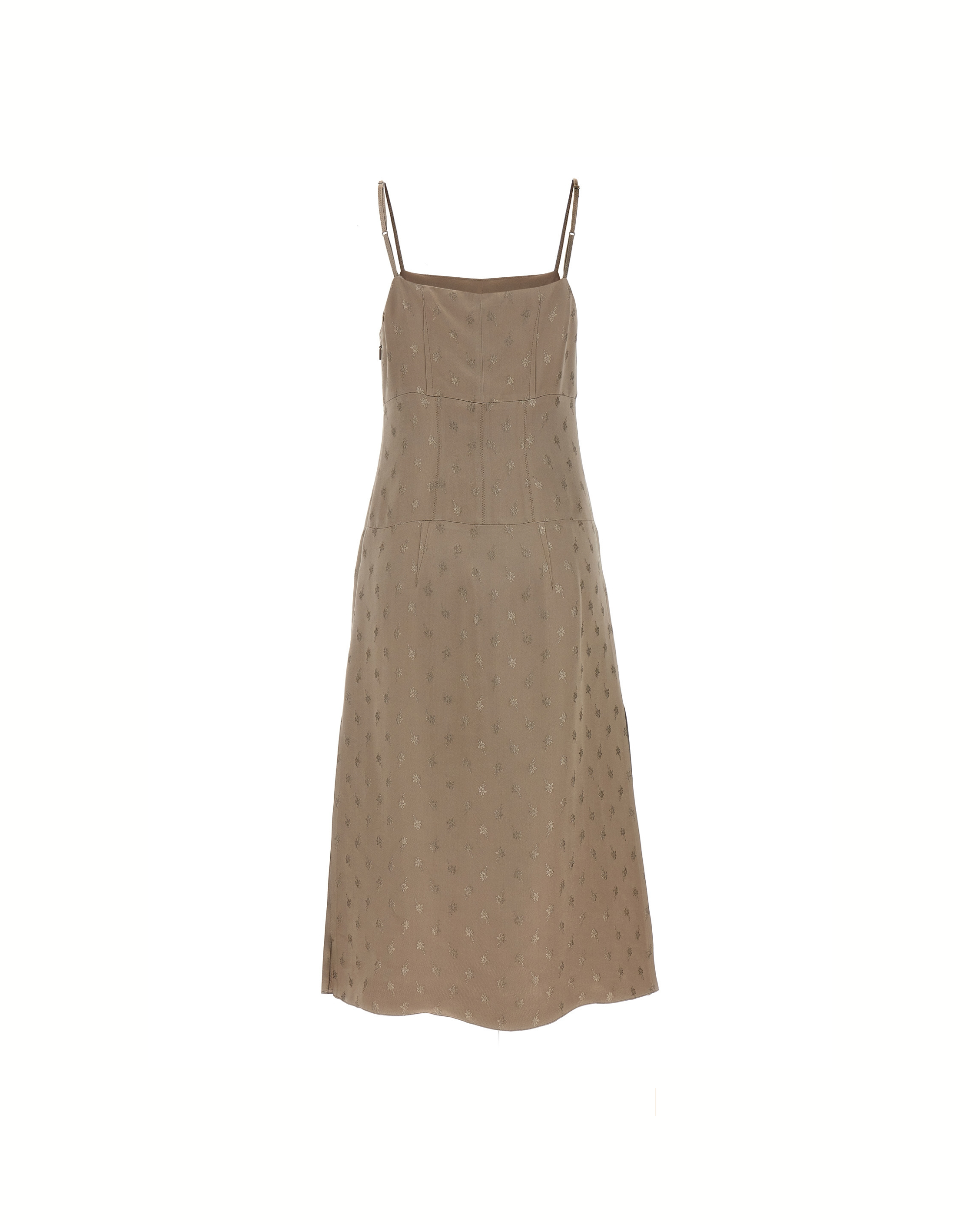 Fendi Floral Jacquard Satin Midi Dress