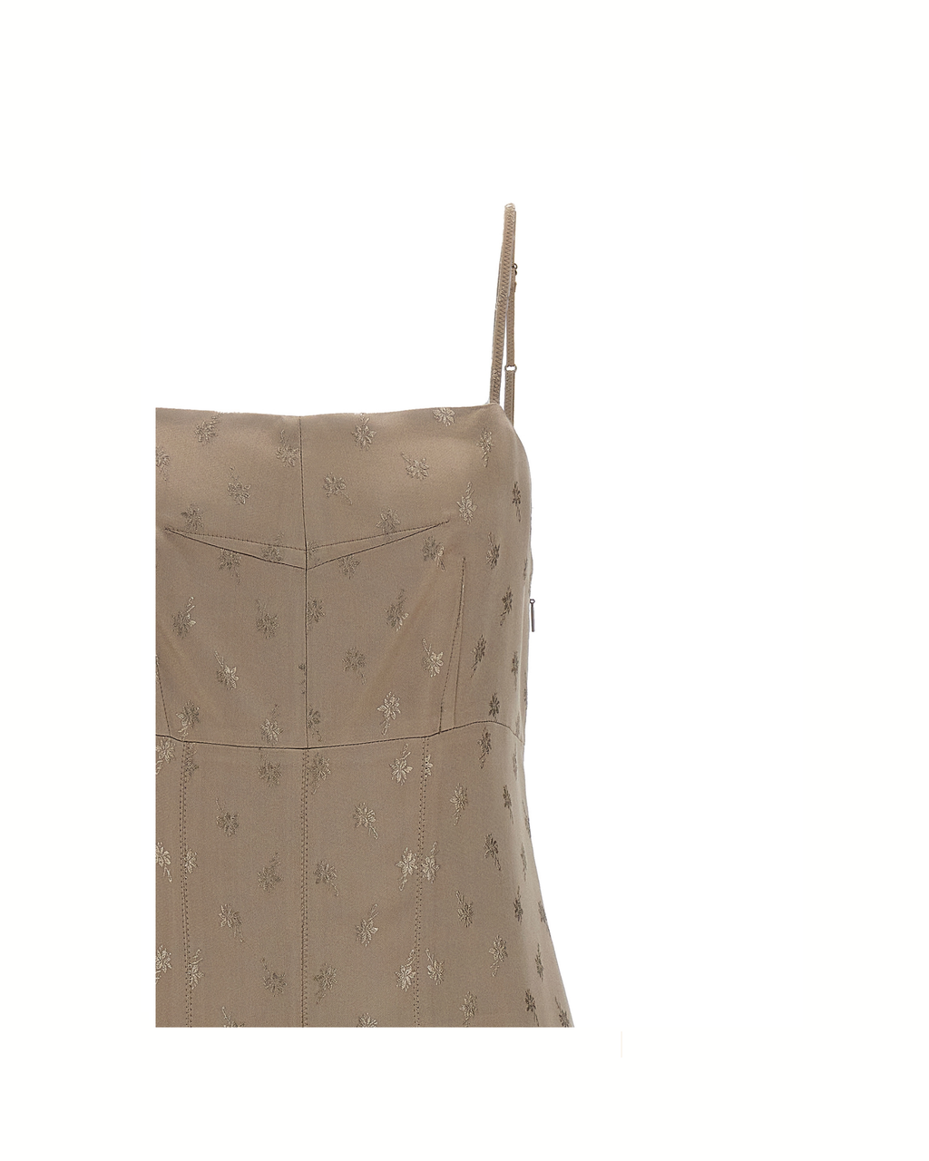 Fendi Floral Jacquard Satin Midi Dress