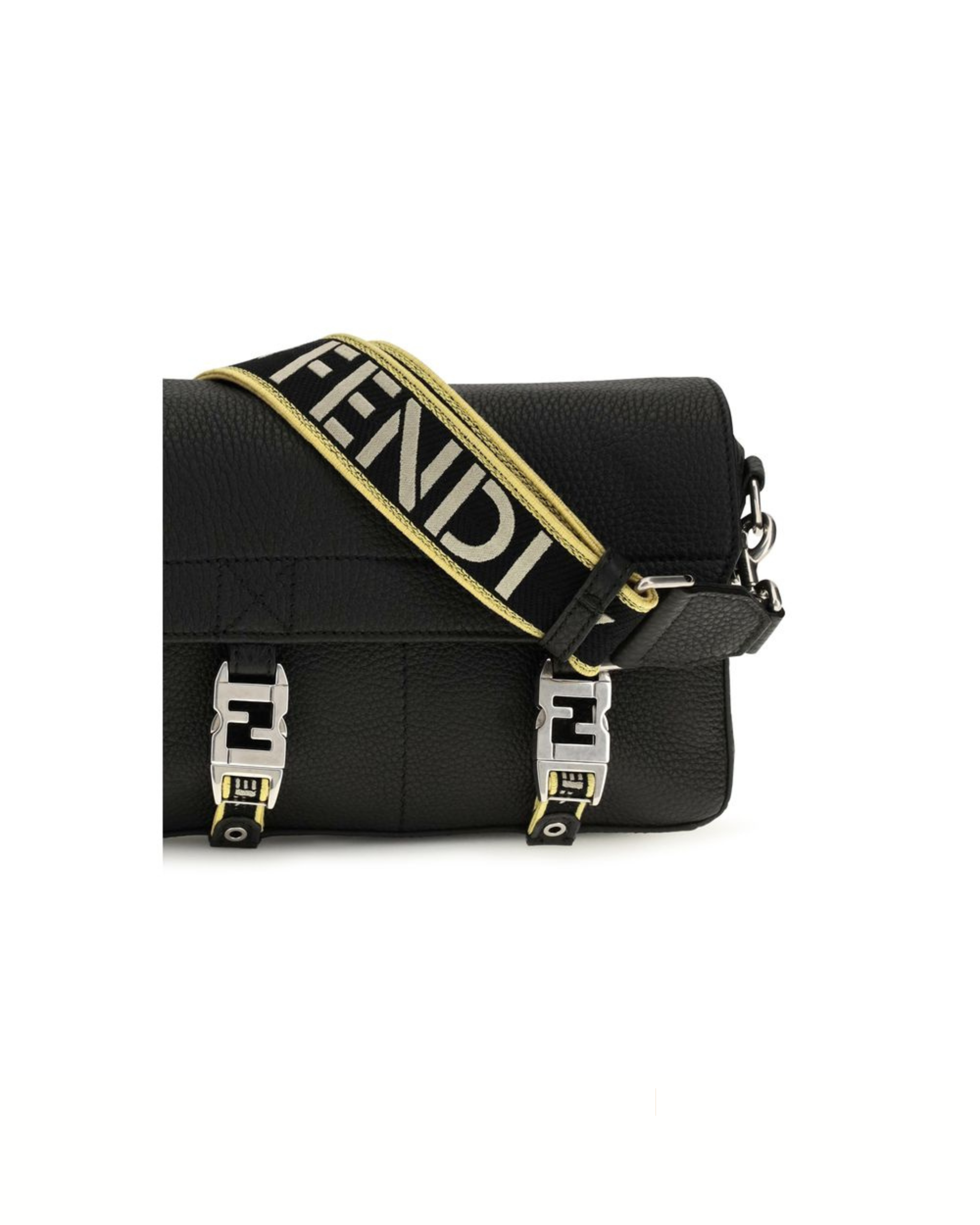 Fendi Flow Romano Leather Crossbody Bag