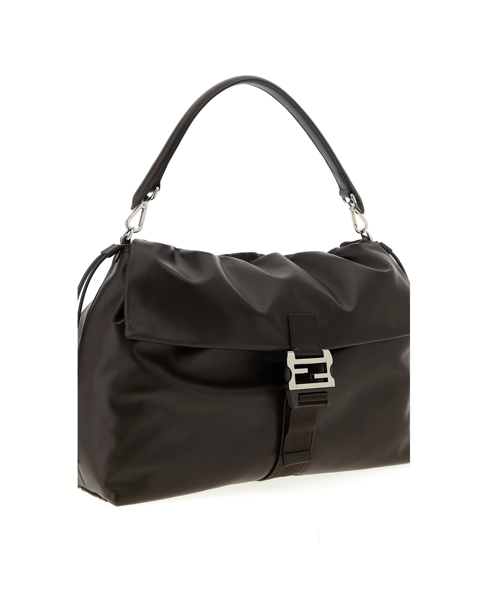 Fendi Flux Maxi Messenger Bag Brown
