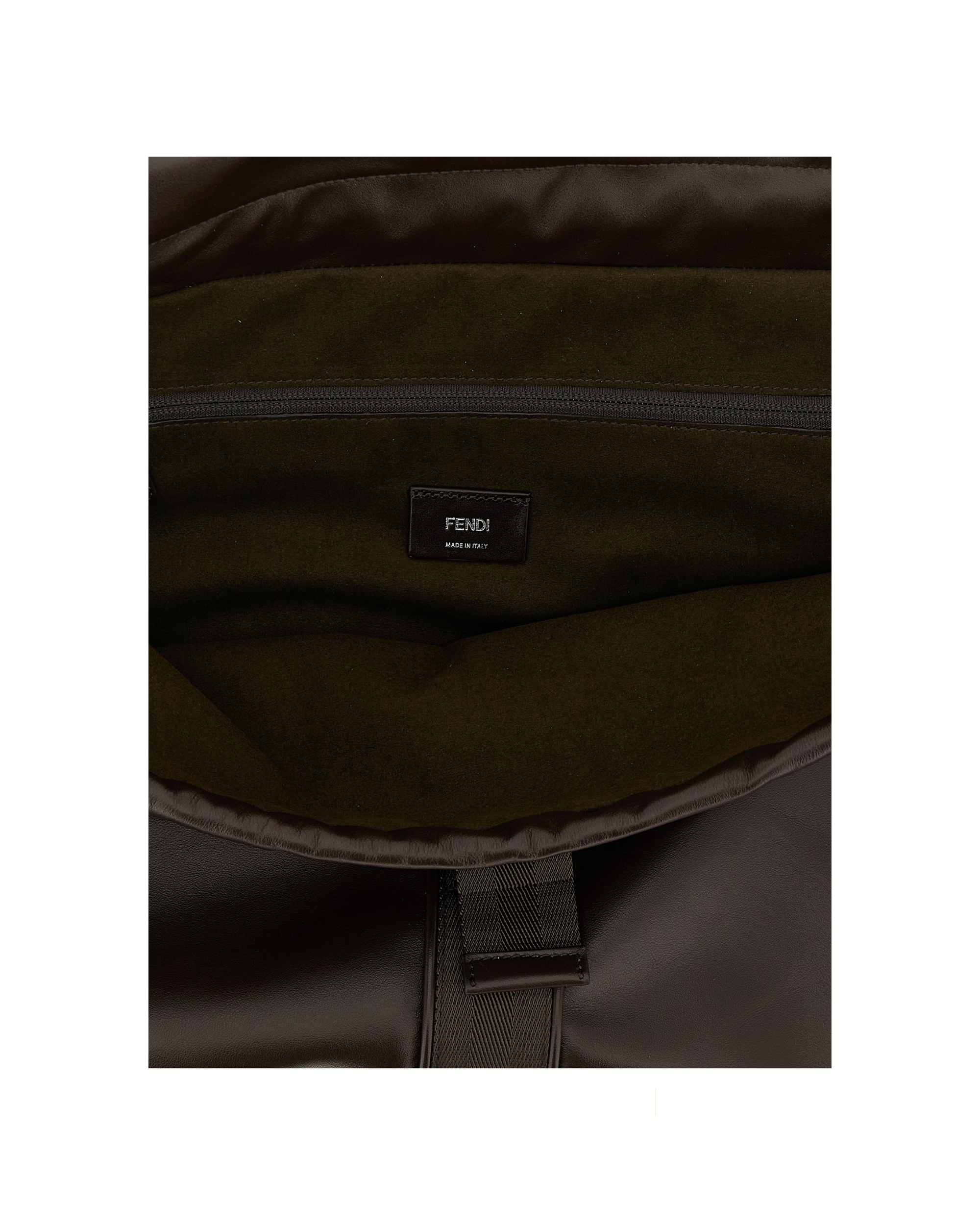 Fendi Flux Maxi Messenger Bag Brown