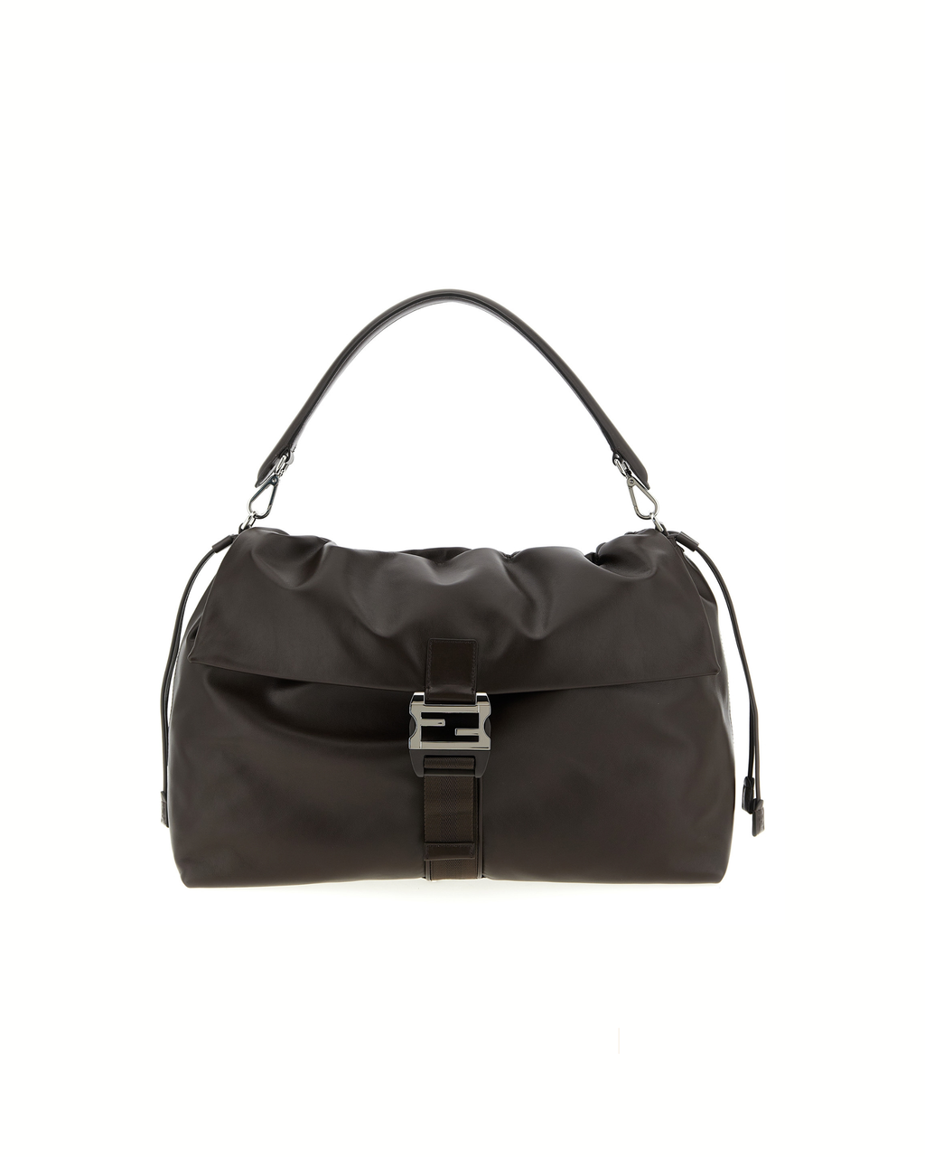 Fendi Flux Maxi Messenger Bag Brown