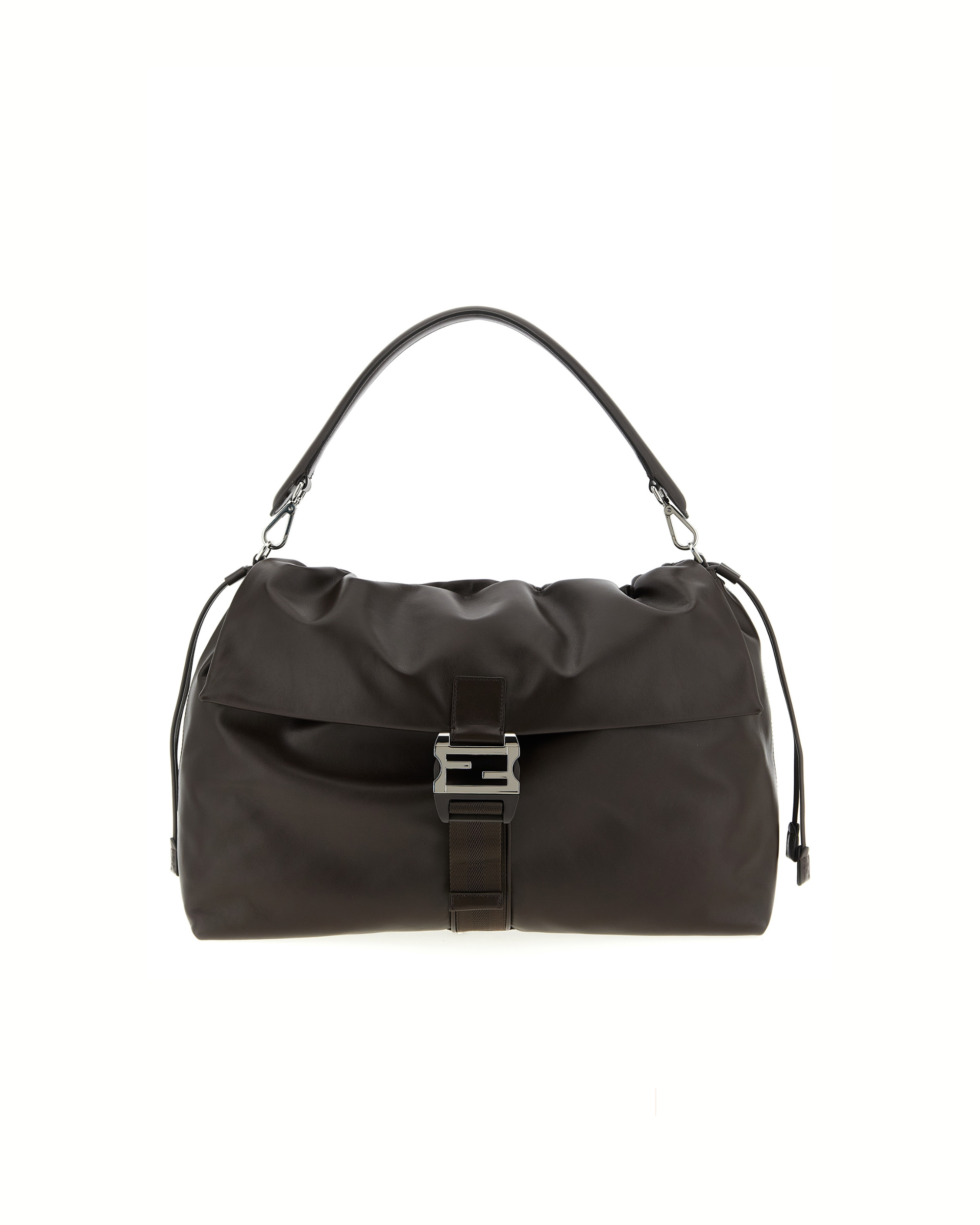 Fendi Flux Maxi Messenger Bag Brown