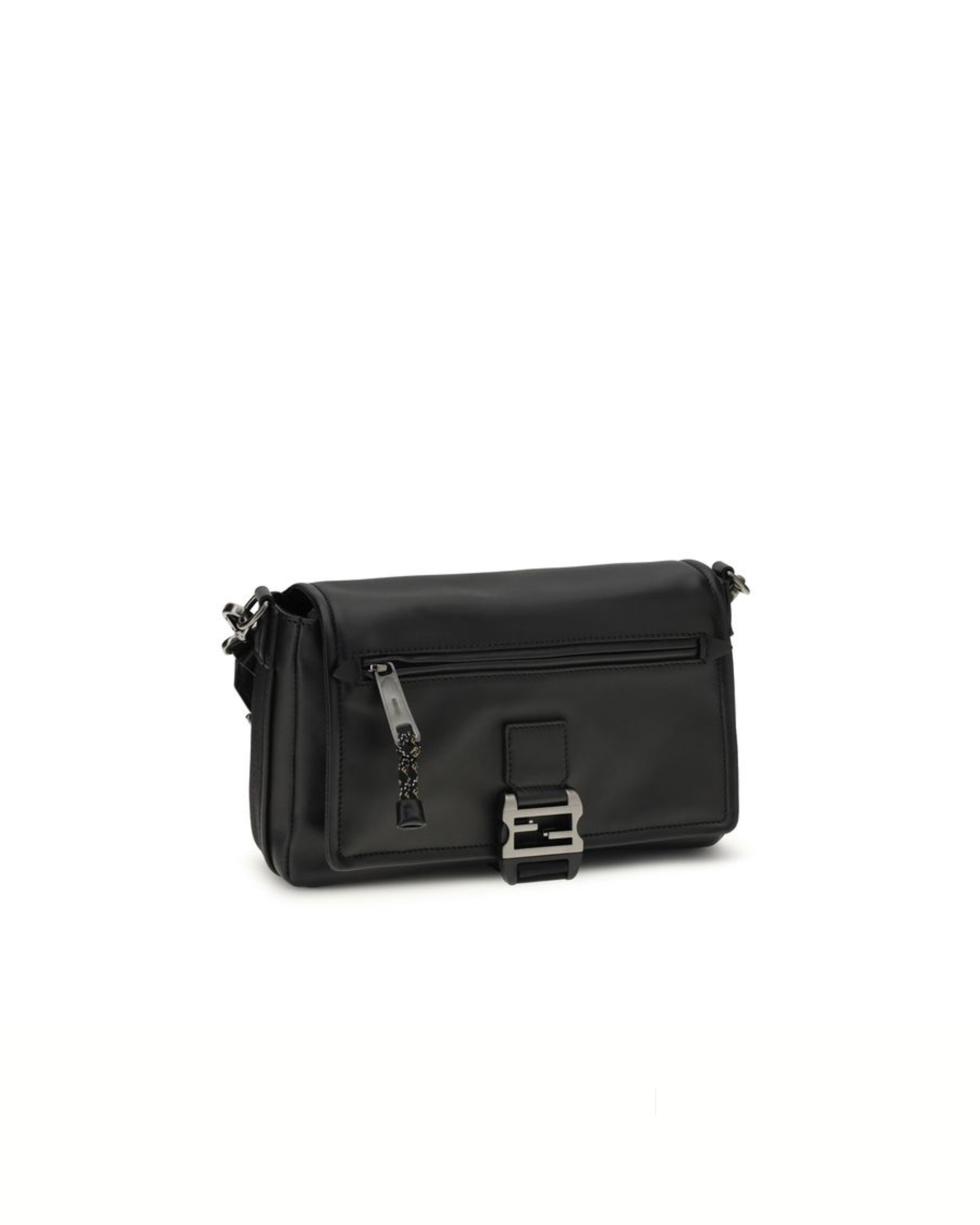 Fendi Flux Messenger Shoulder Bag Black