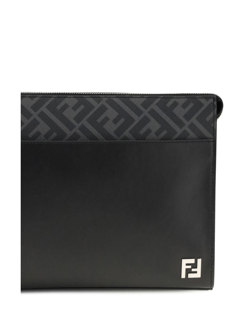 Fendi – Leather FF Canvas Pouch
