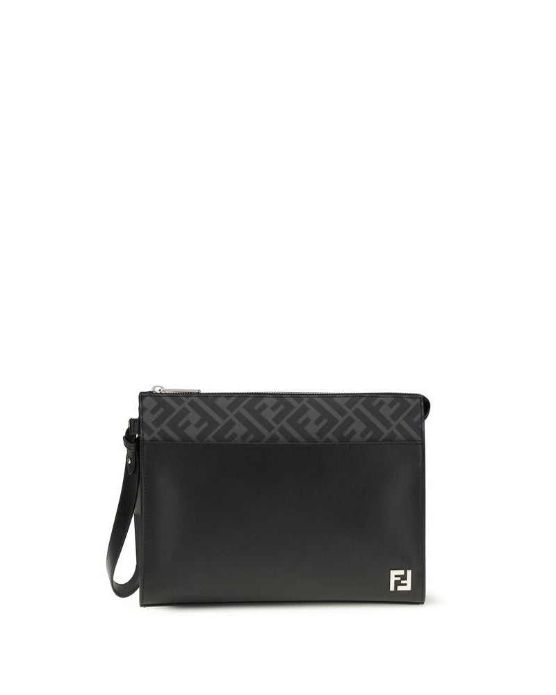 Fendi – Leather FF Canvas Pouch