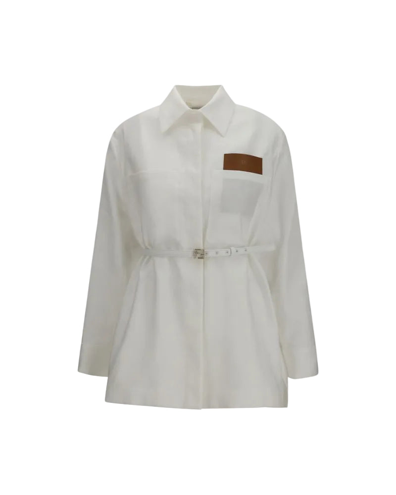Fendi – Linen & Cotton Belted Jacket