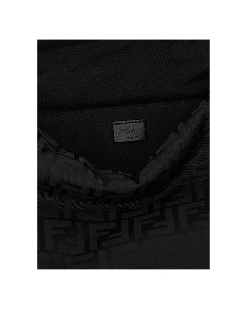 Fendi Lui Large FF Nylon Shoulder Bag Black