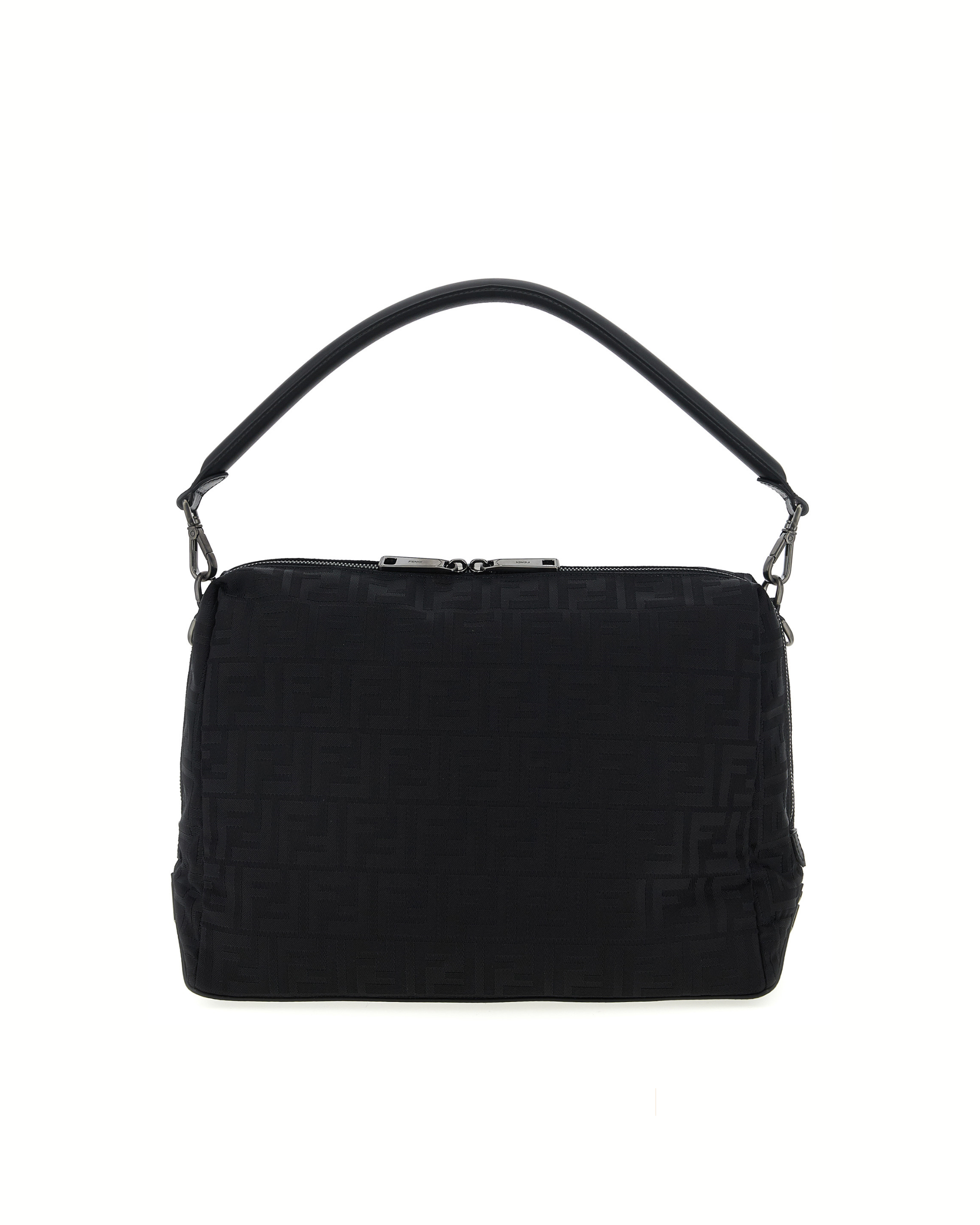 Fendi Lui Large FF Nylon Shoulder Bag Black