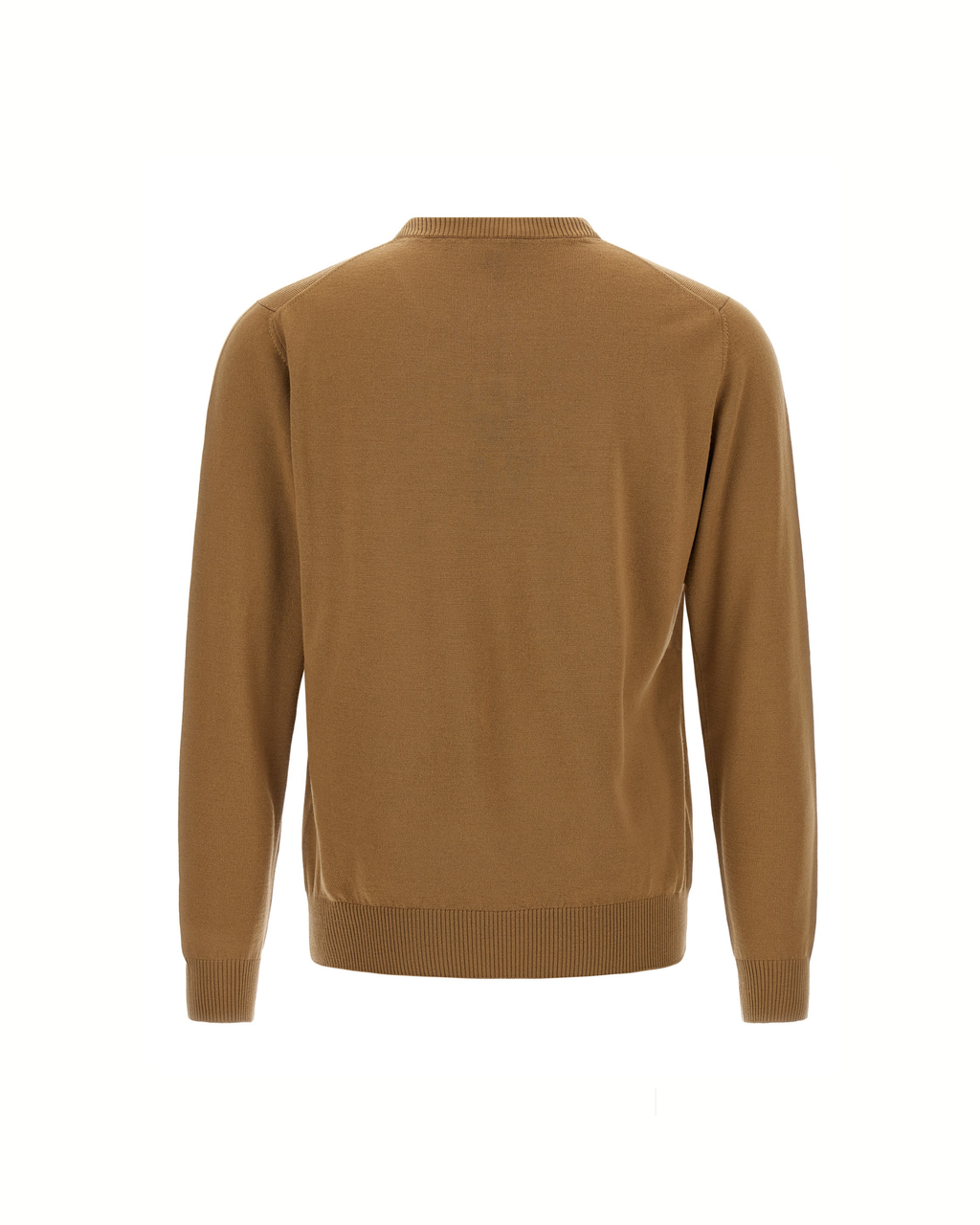 Fendi – Maglione Girocollo in Lana Vergine Beige con Logo FF