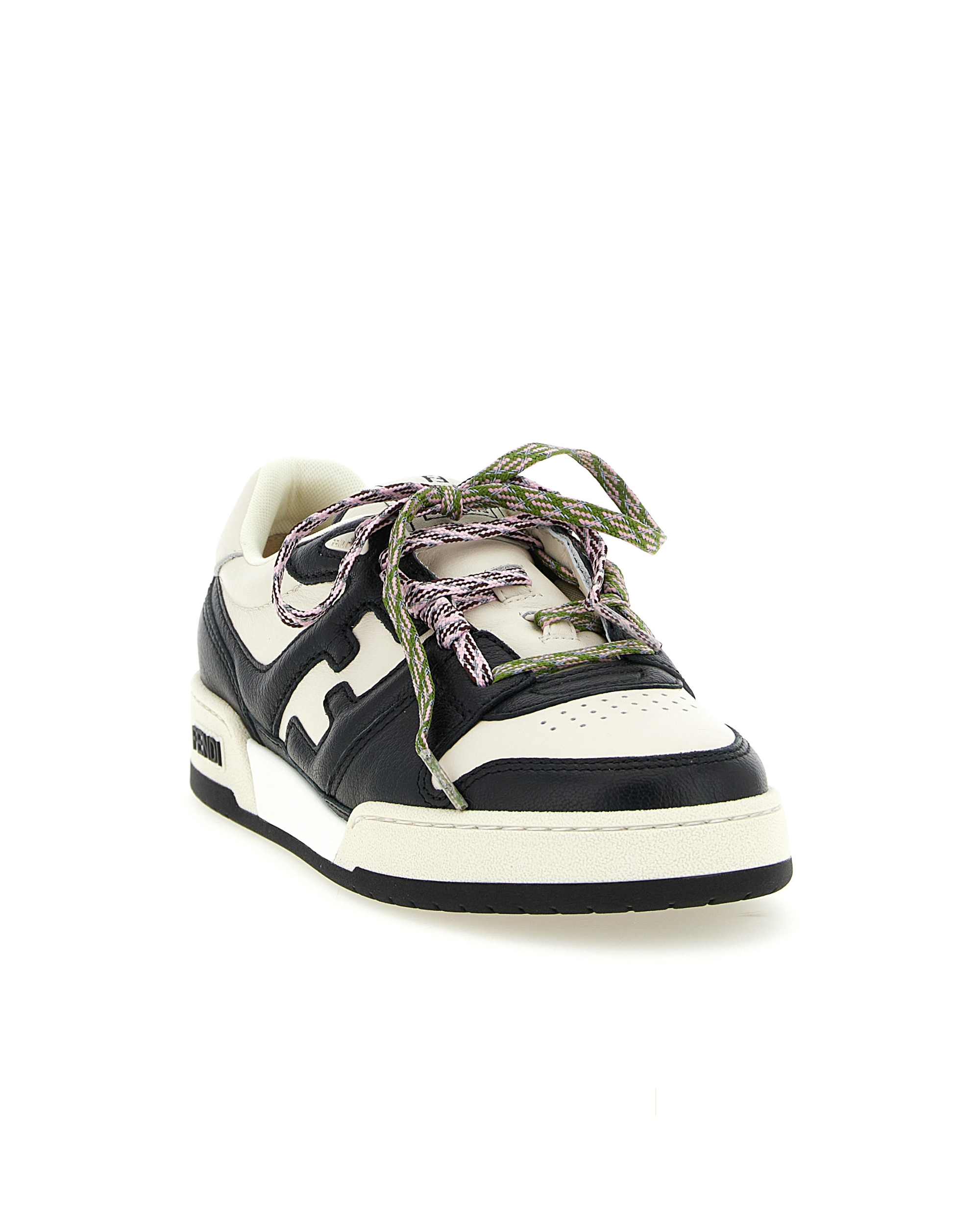Fendi Match Leather Sneakers White / Black