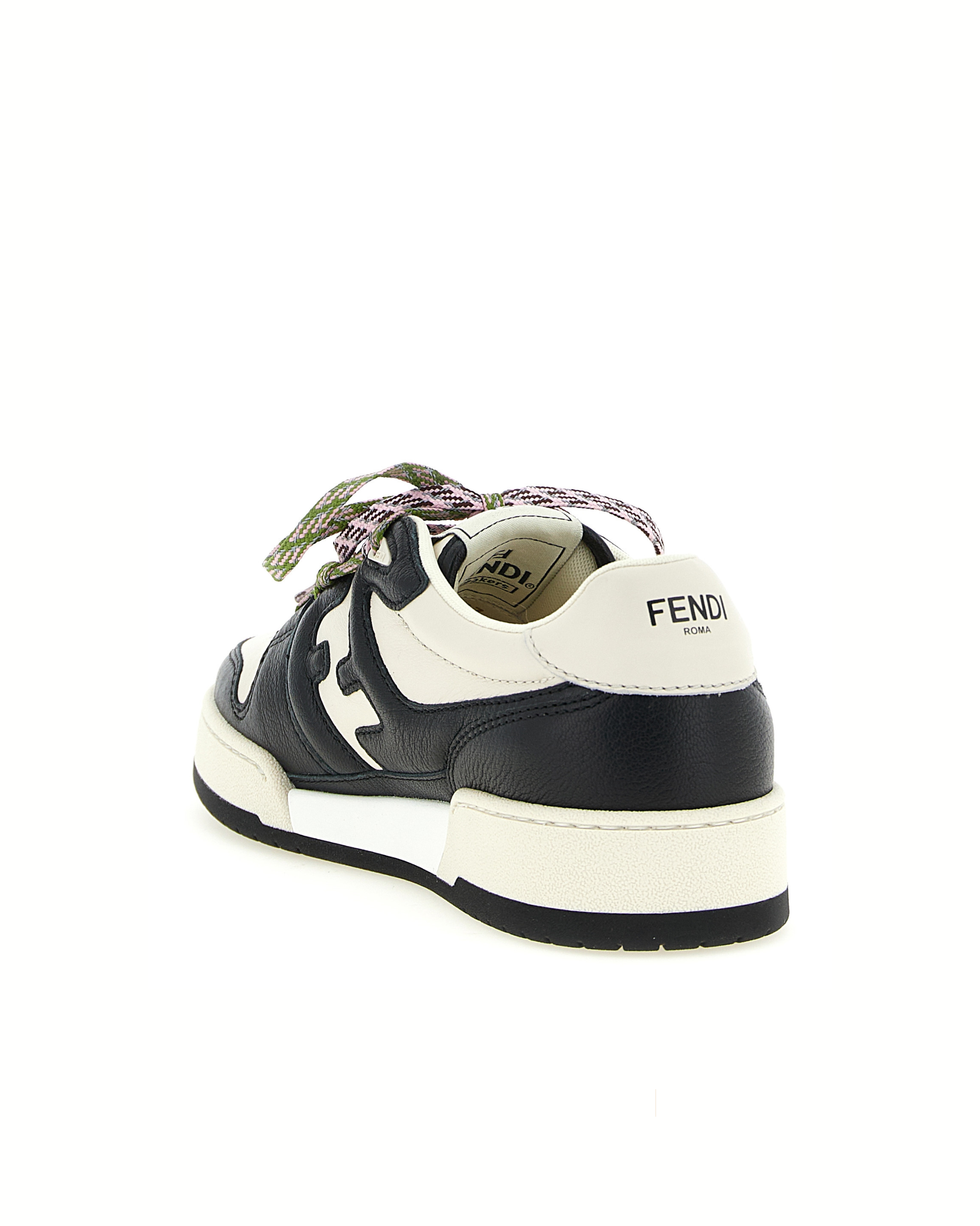 Fendi Match Leather Sneakers White / Black