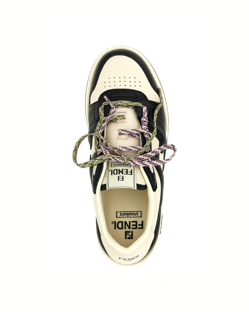 Fendi Match Leather Sneakers White / Black