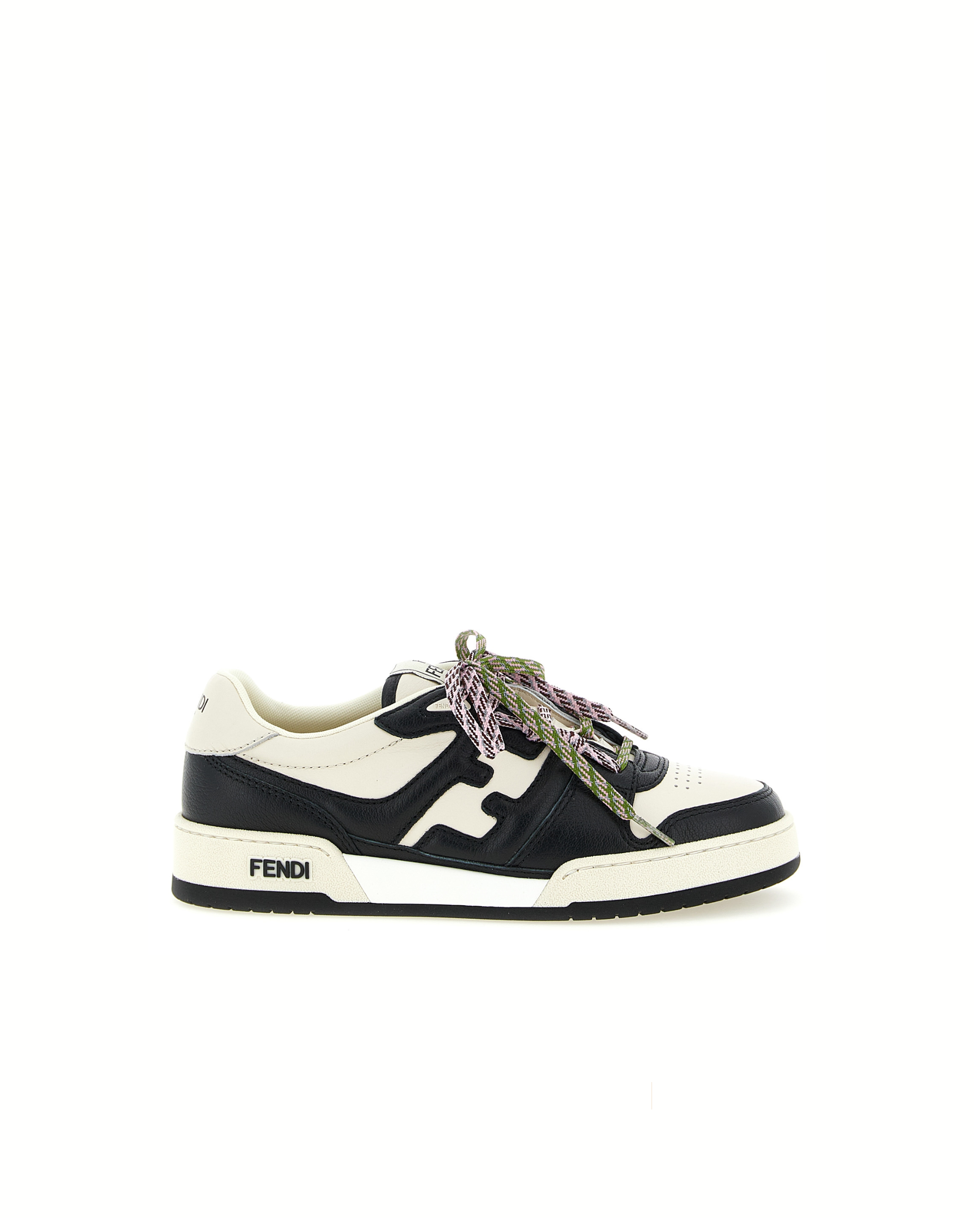 Fendi Match Leather Sneakers White / Black