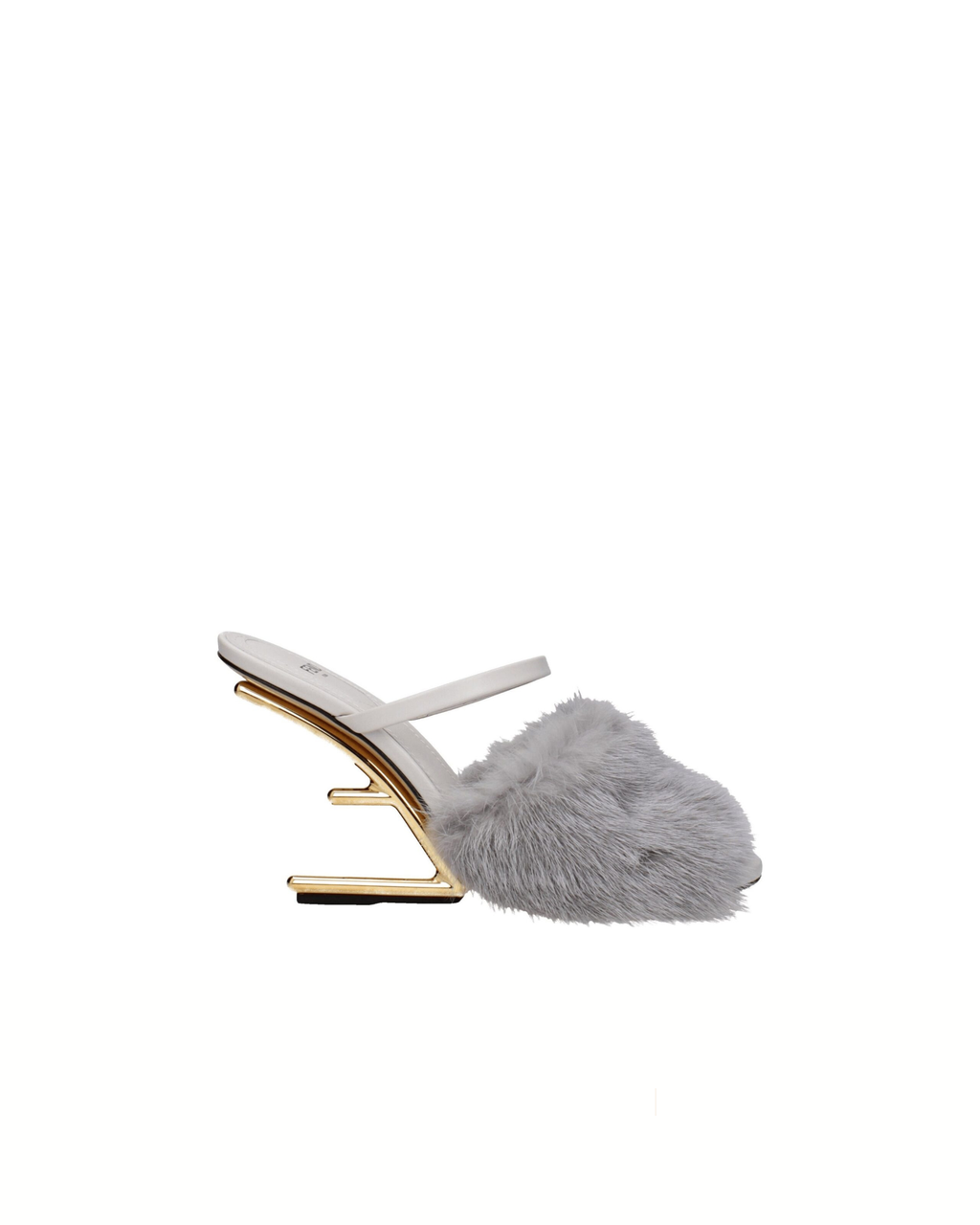 Fendi Mink Fur Sandals Grey