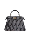 Fendi – Peekaboo FF Fabric Handbag Black