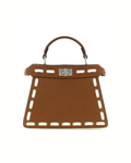 Fendi Peekaboo ISeeU in Cuoio Romano Marrone con Macro-Cuciture