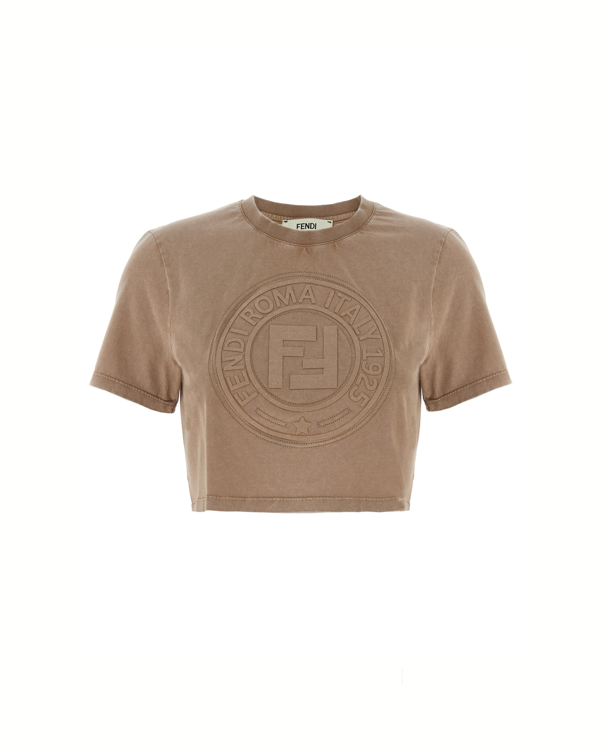 Fendi Roma 1925 Cropped T-Shirt