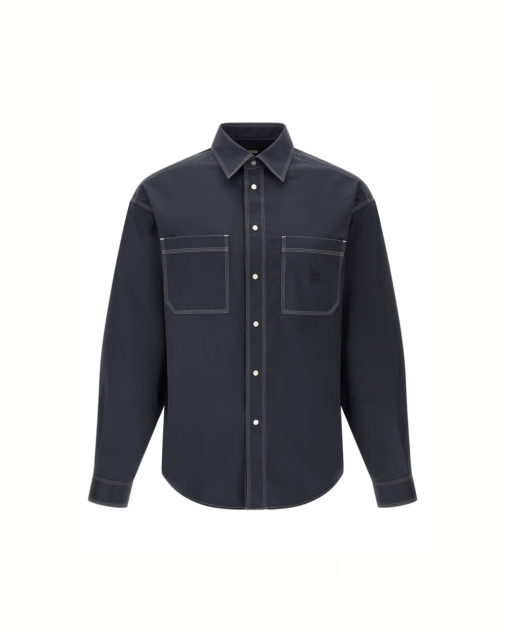 Fendi Selleria Cotton Shirt Dark Blue