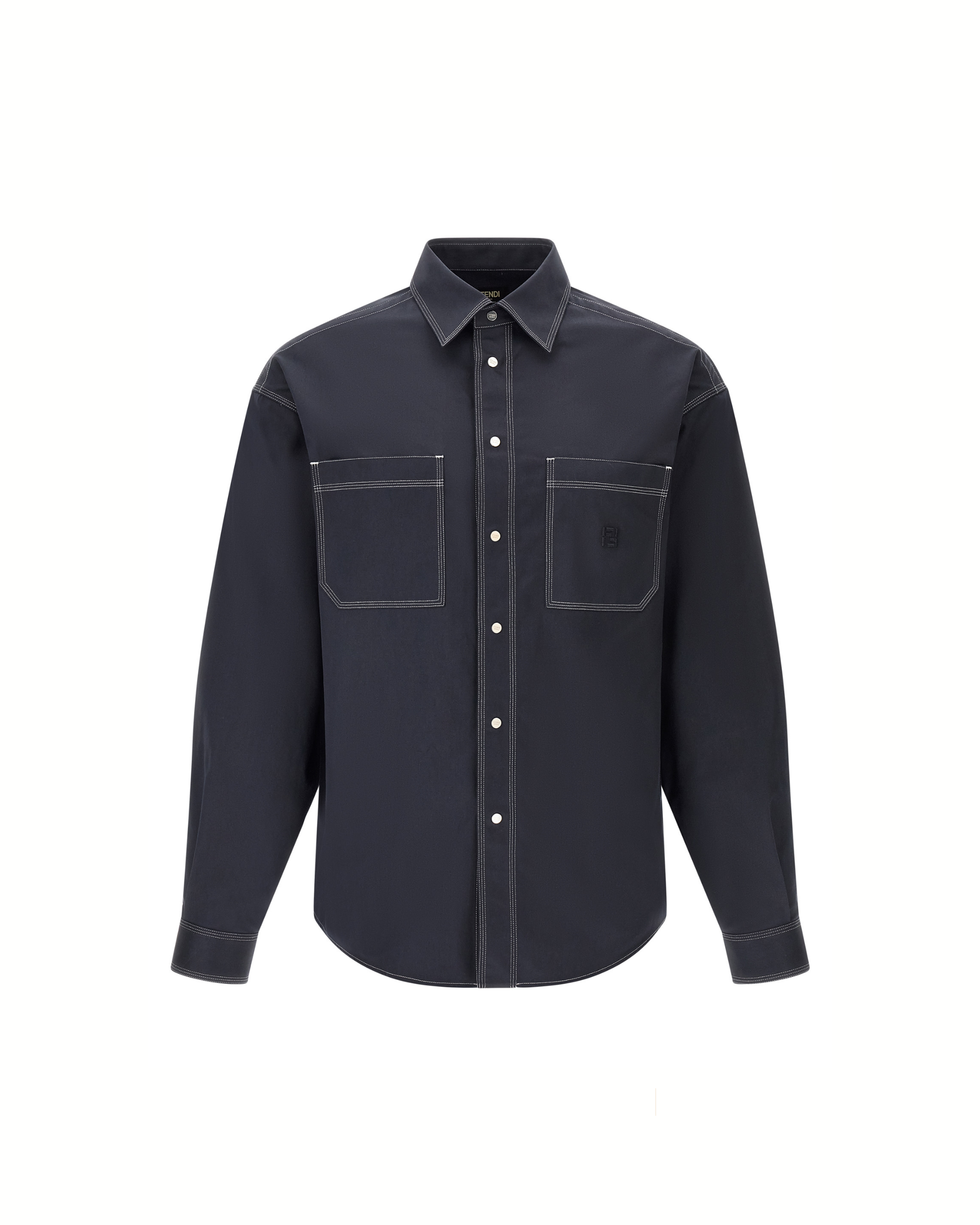 Fendi Selleria Cotton Shirt Dark Blue