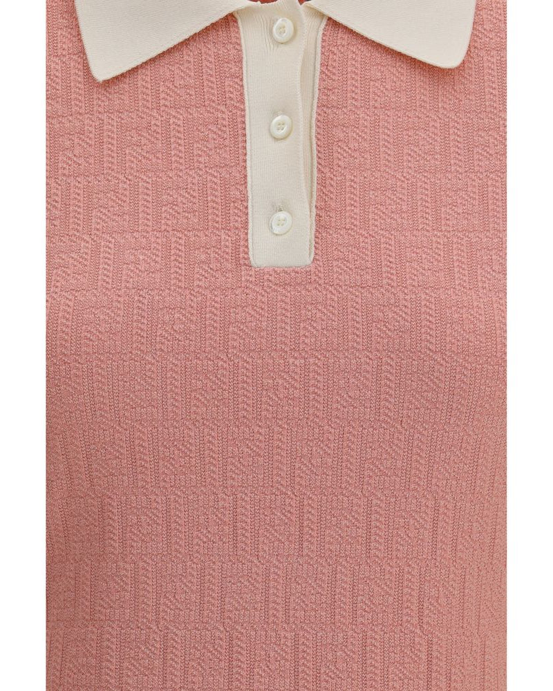 Fendi – Short Fitted Cotton & Silk FF Dress