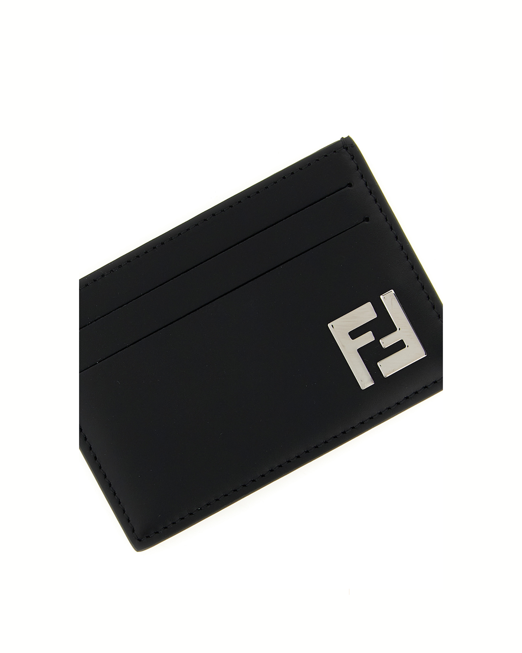 Fendi Slim Squared FF Card Holder in Pelle Nera