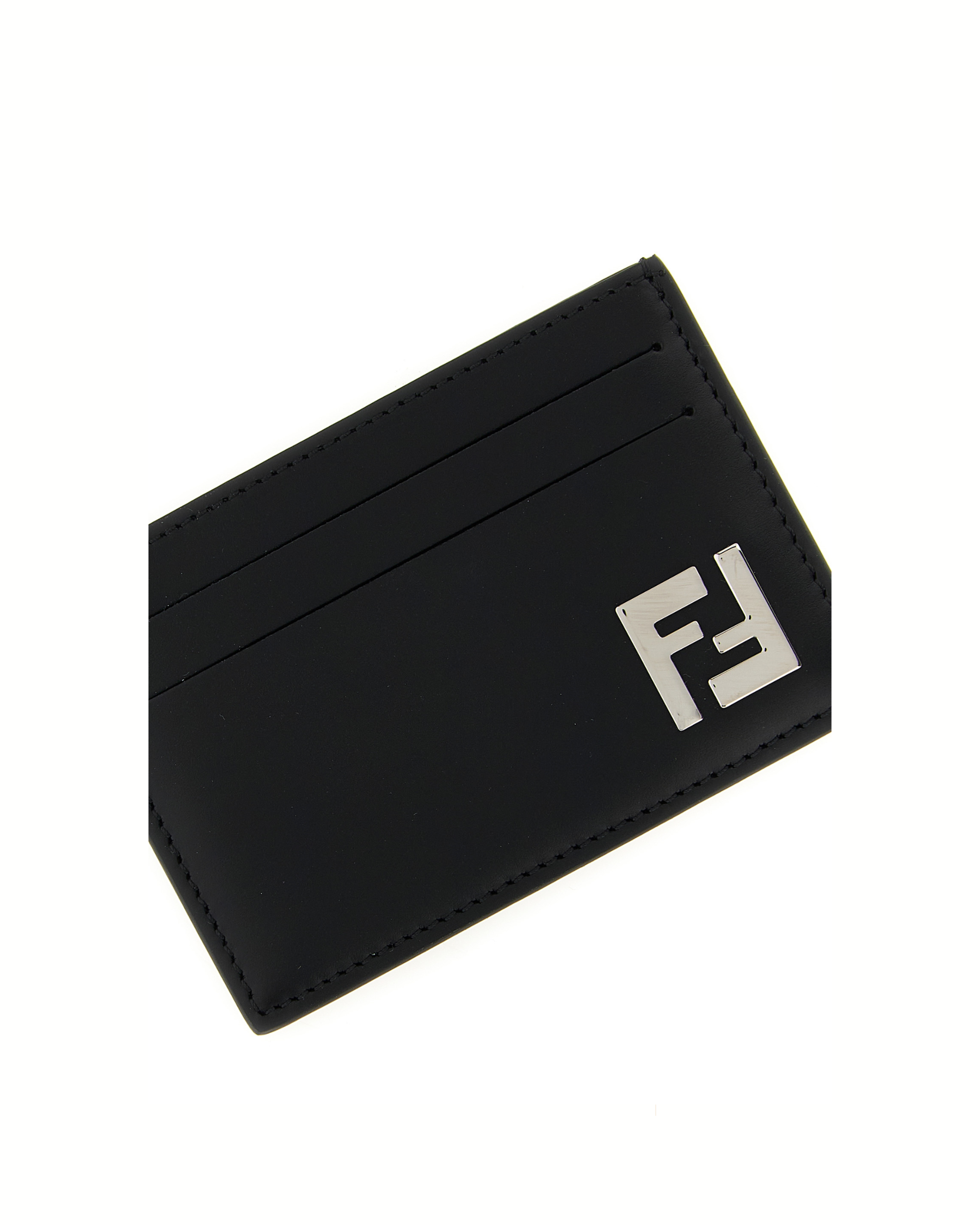 Fendi Slim Squared FF Card Holder in Pelle Nera
