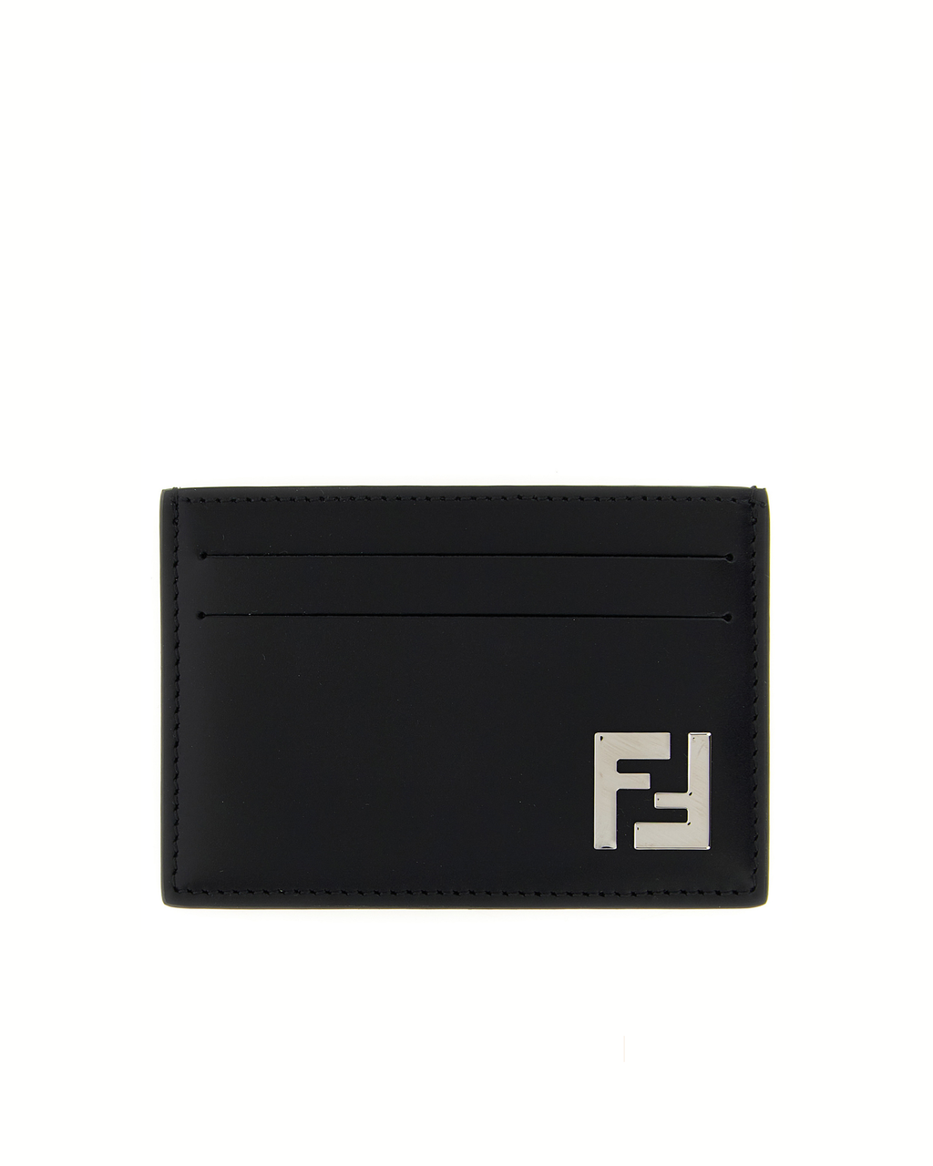 Fendi Slim Squared FF Card Holder in Pelle Nera