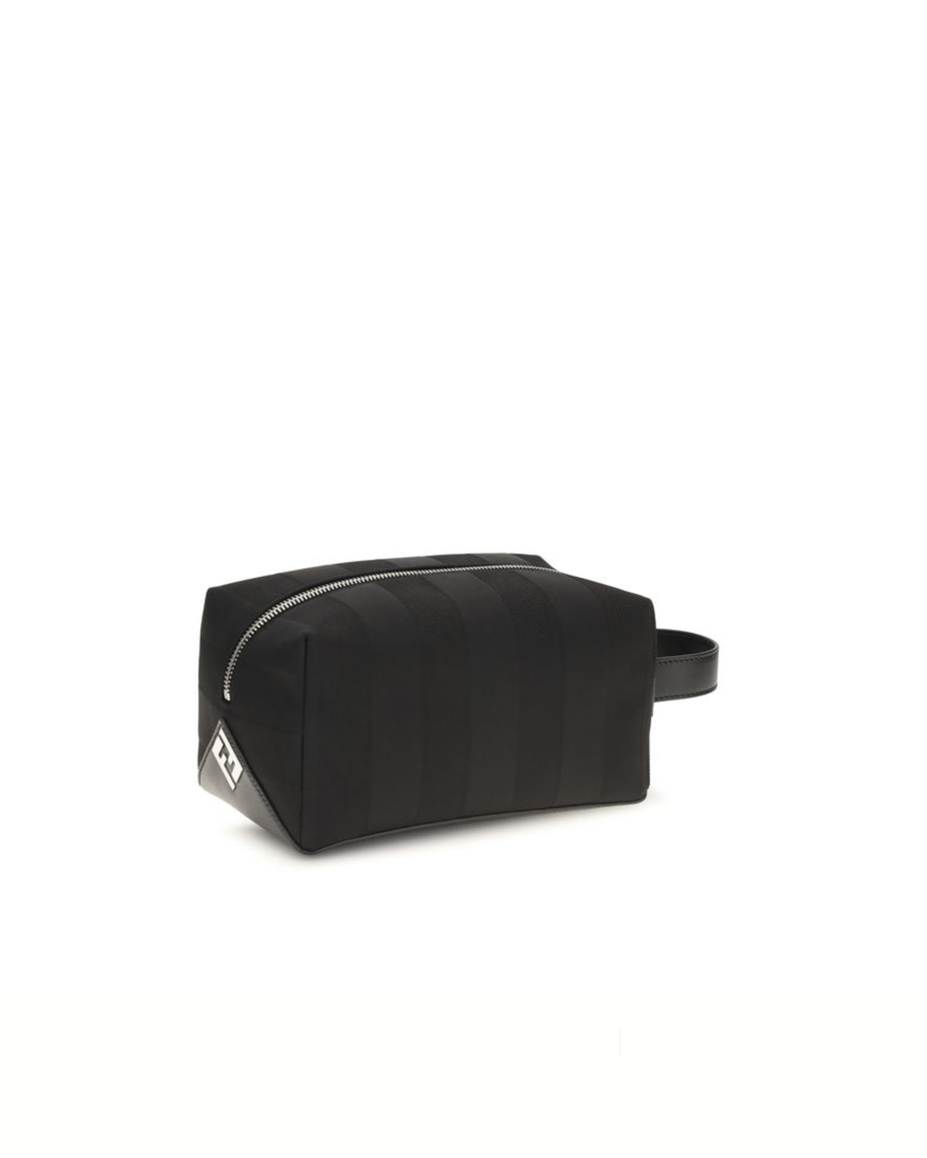 Fendi Striped Beauty Case Black