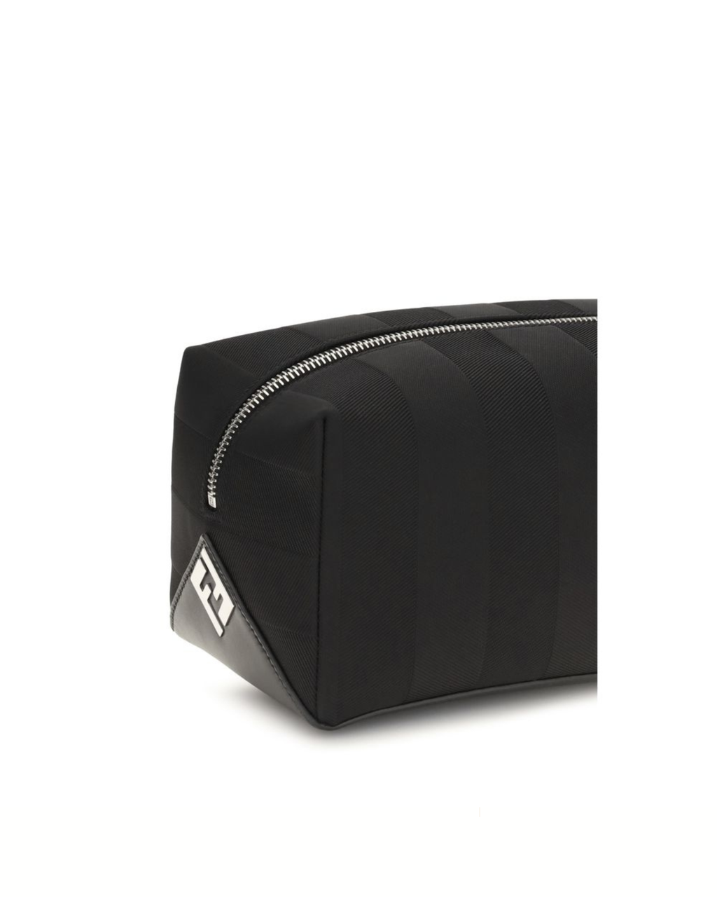 Fendi Striped Beauty Case Black