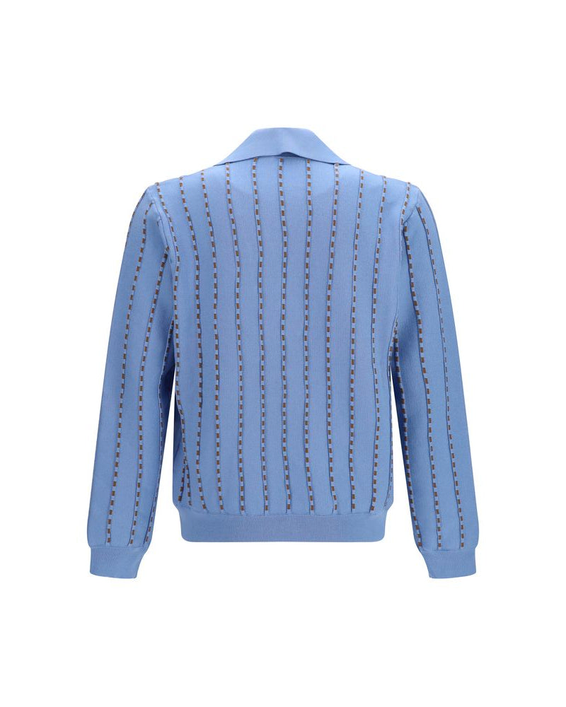 Fendi – Trompe-l’Œil Selleria Knit Sweater Light Blue