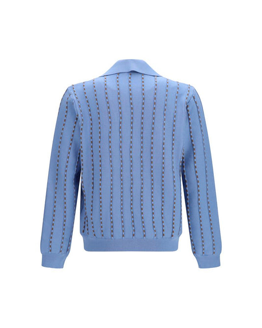 Fendi – Trompe-l’Œil Selleria Knit Sweater Light Blue