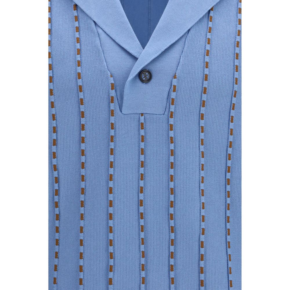 Fendi – Trompe-l’Œil Selleria Knit Sweater Light Blue