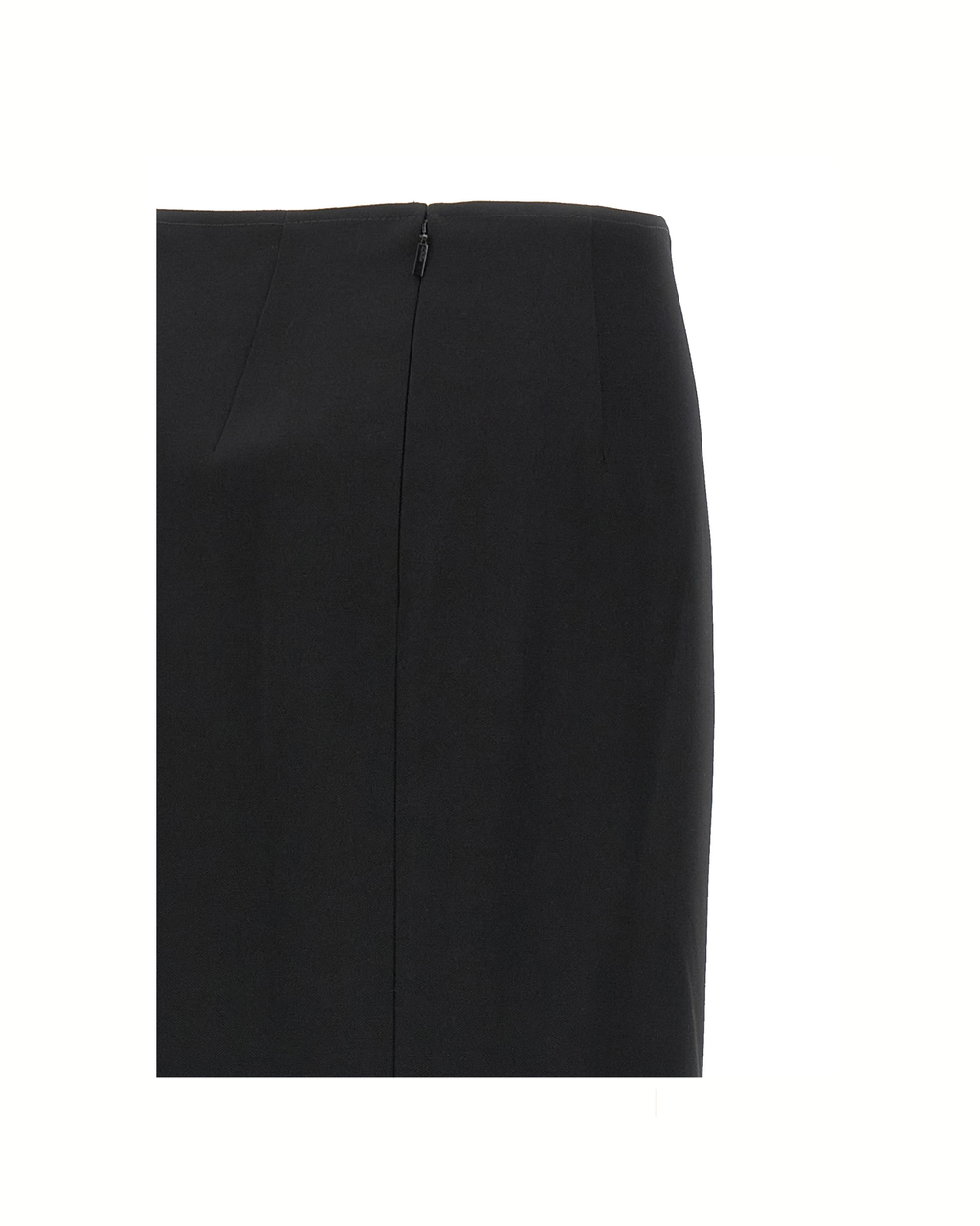 Fendi Virgin Wool Peplum Midi Skirt