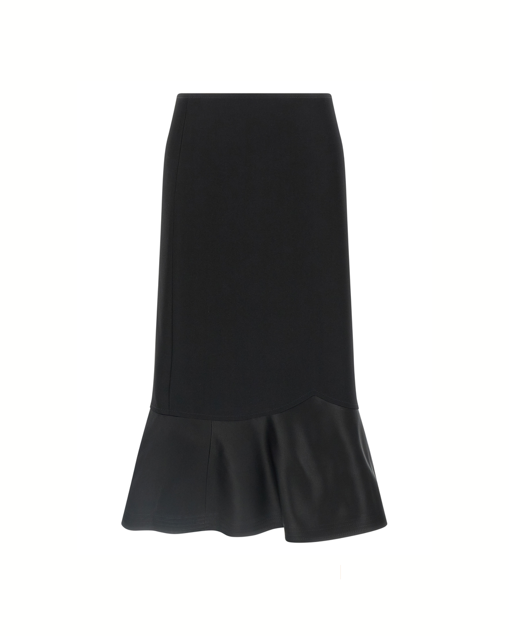Fendi Virgin Wool Peplum Midi Skirt