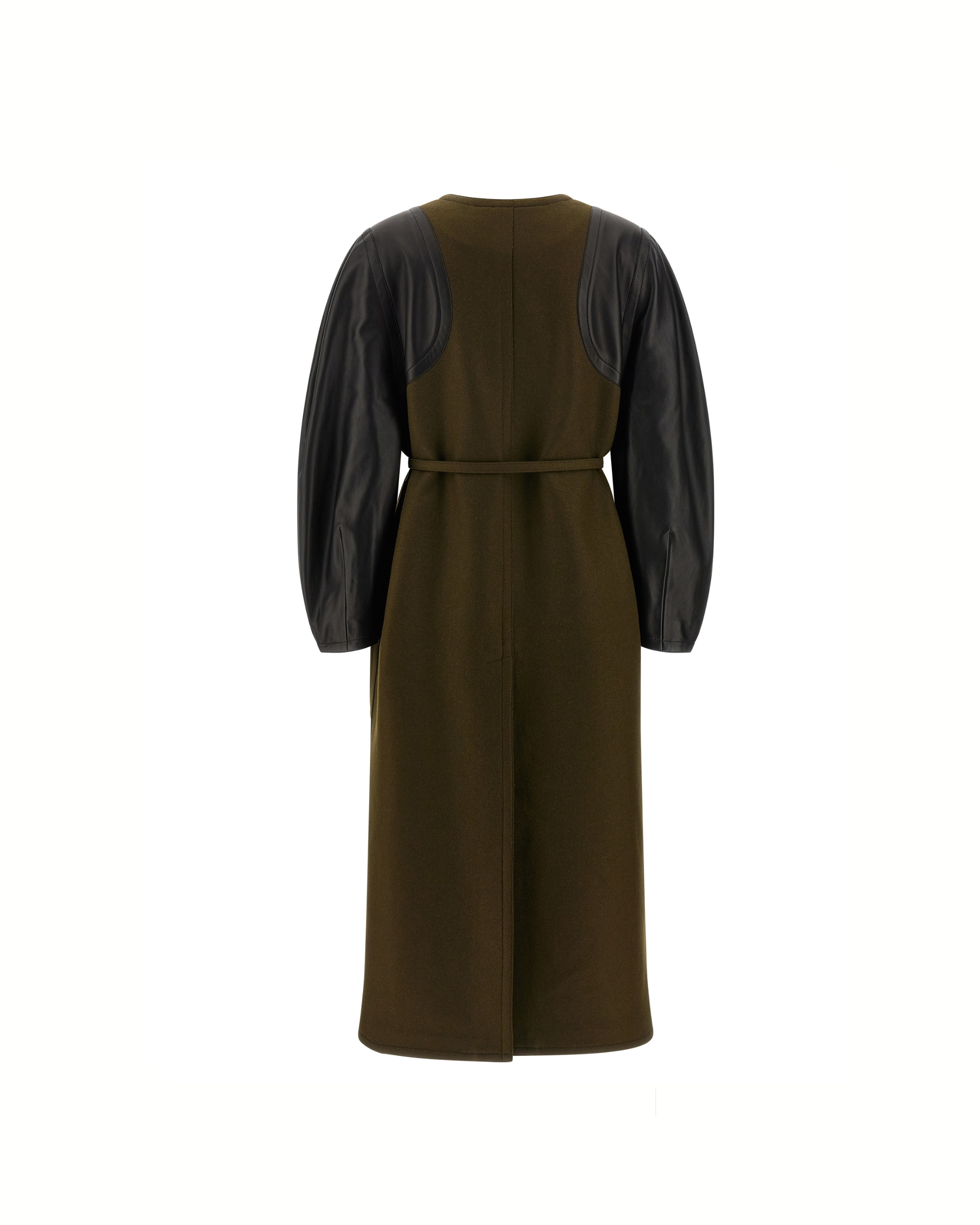 Fendi Wool Felt & Leather Coat