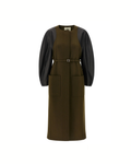 Fendi Wool Felt & Leather Coat