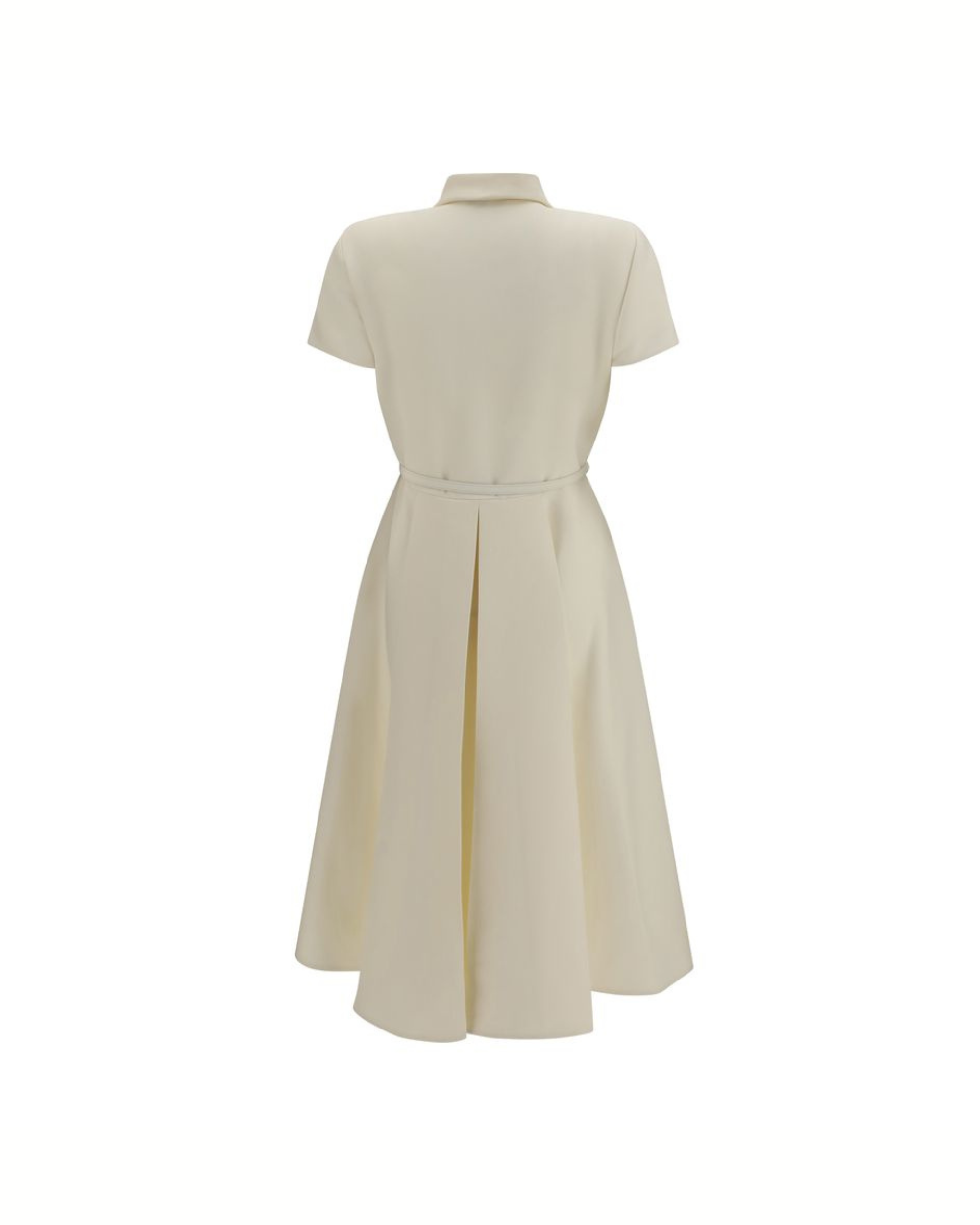 Fendi Wool and Silk A-Line Dress Beige