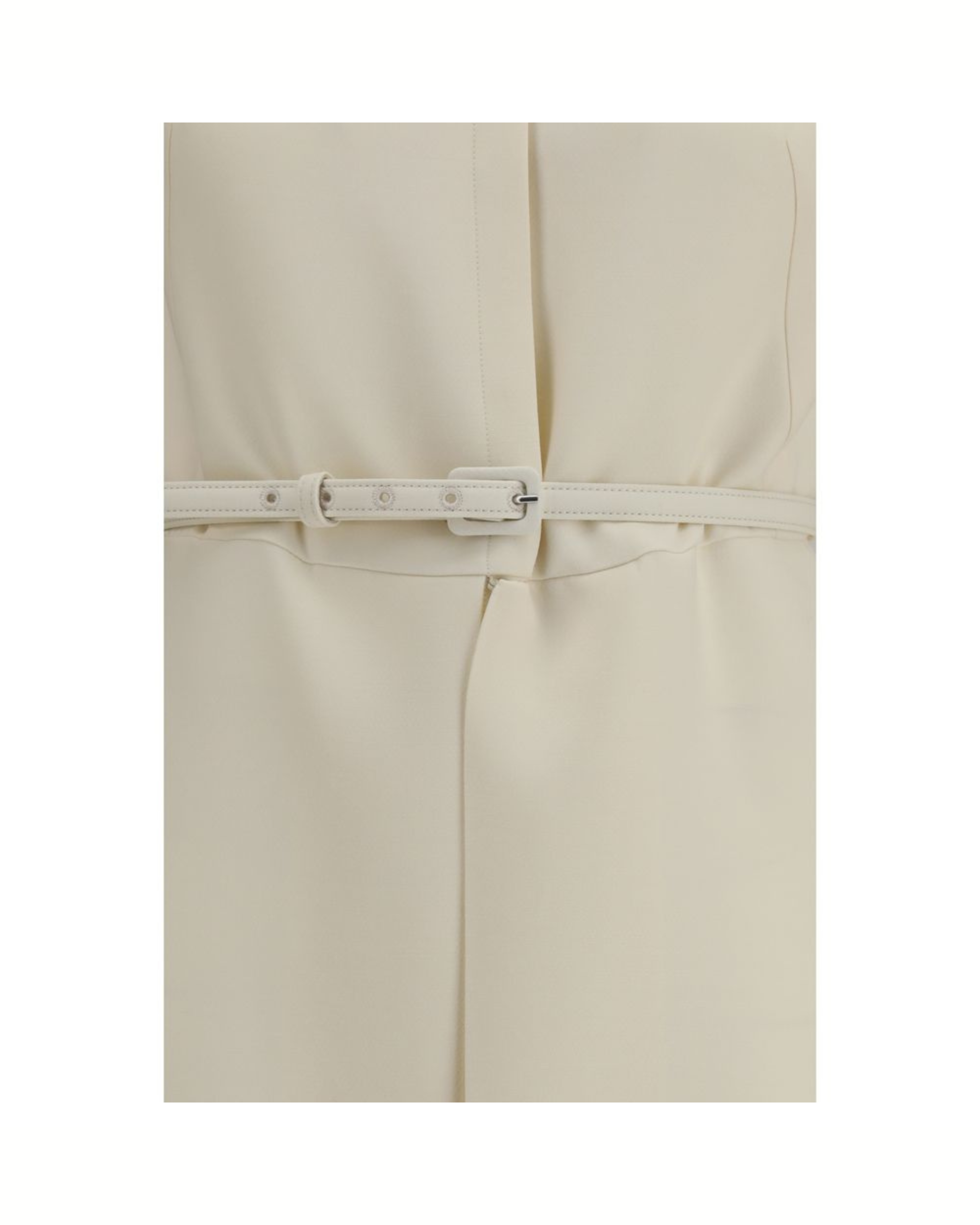 Fendi Wool and Silk A-Line Dress Beige