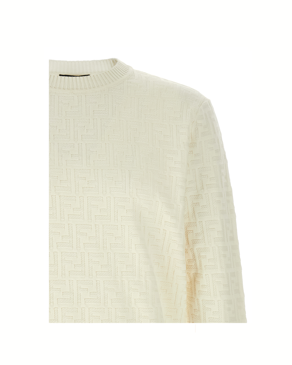 Fendi Zucca FF Jacquard Sweater White