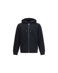 Givenchy – Felpa Nera con Cappuccio e Zip in Cotone con Stampa Photographic Negative