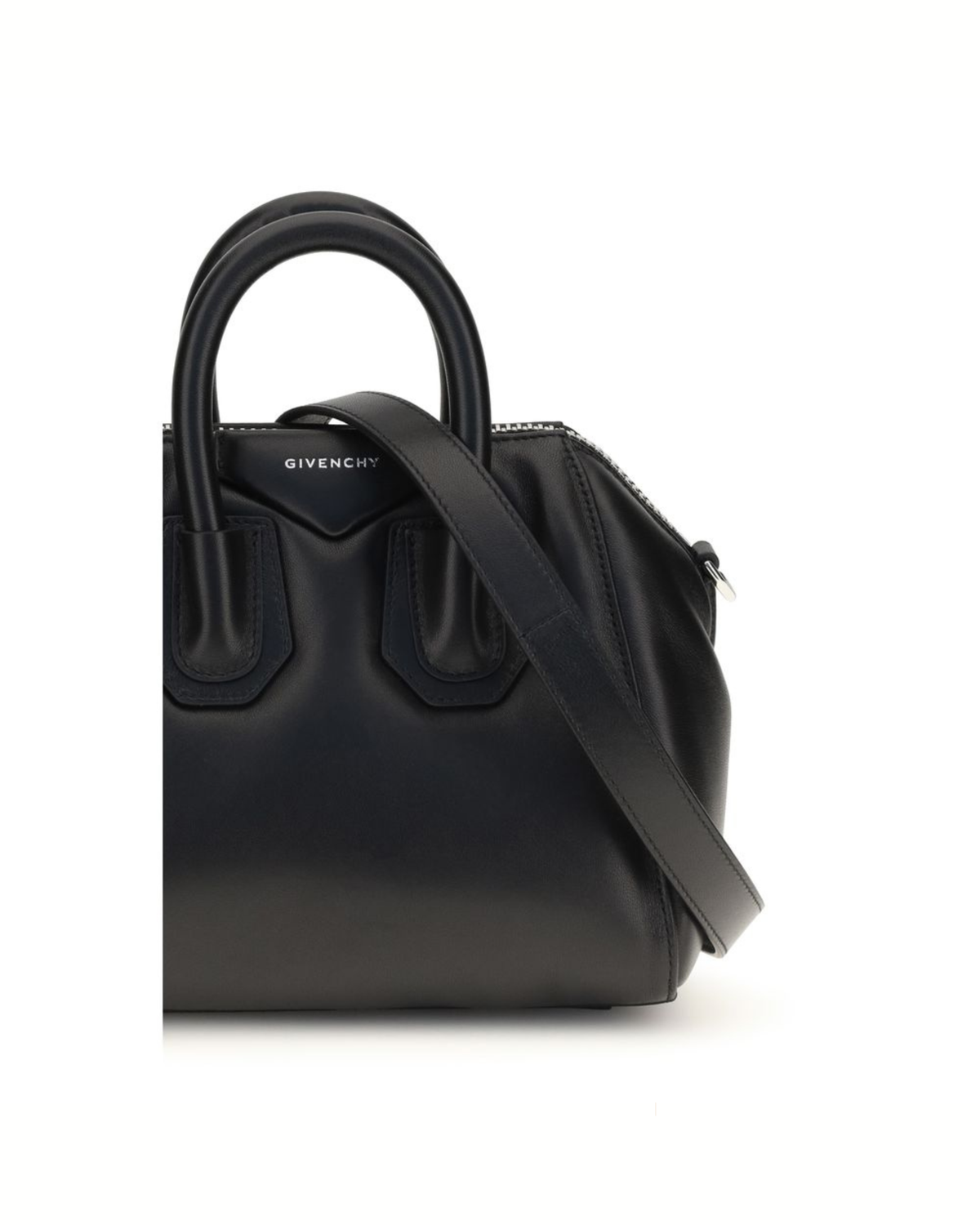 Givenchy – Antigona Bomber Mini Handbag in Pelle di Agnello Nera